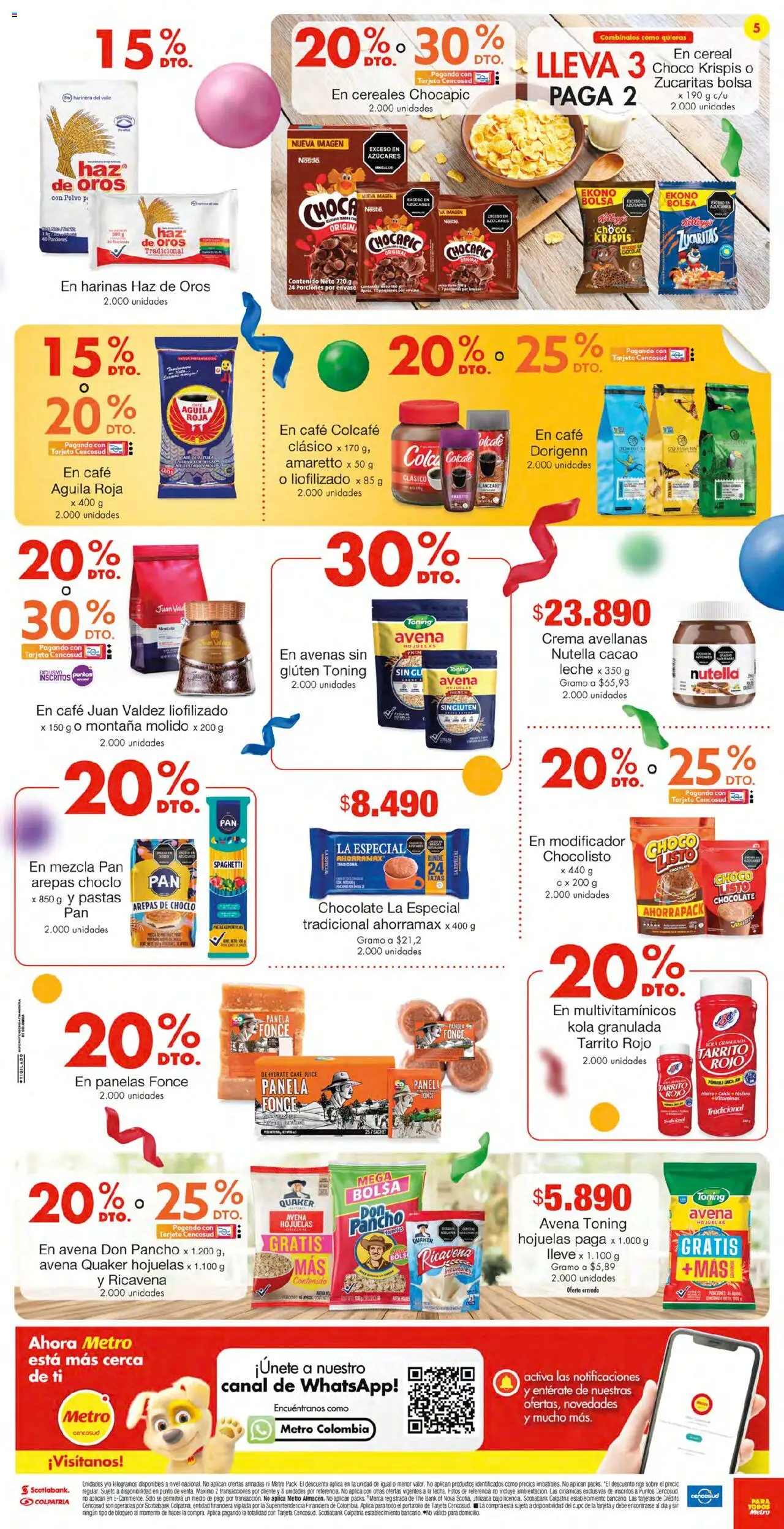 Metro revista - valida desde el 11.09.2025 | Página: 5 | Productos: Cereales, Bolsa, Mermelada, Café