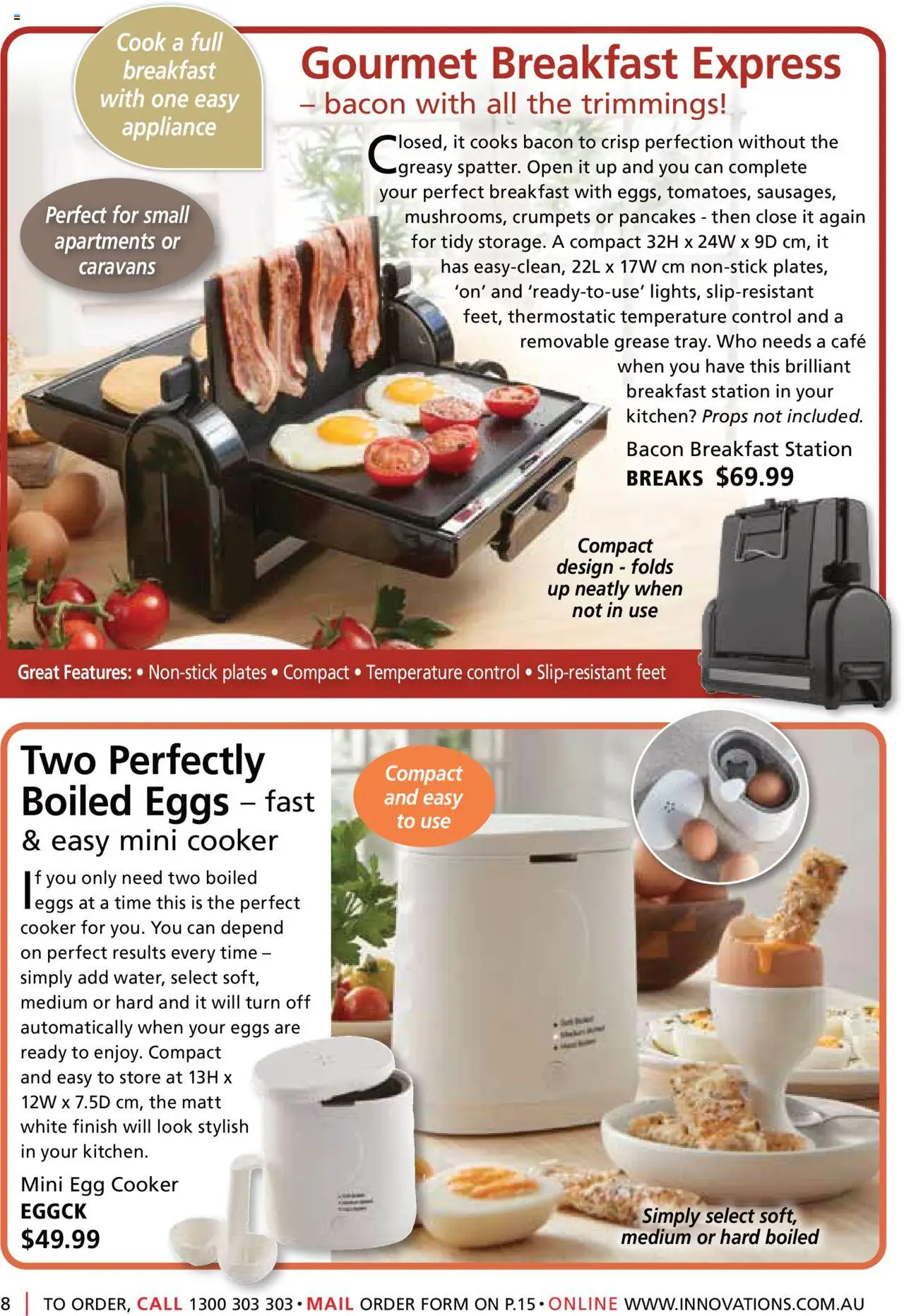 Innovations catalogue - valid from 27.08.2025 | Page: 8 | Products: Bacon, Crumpets, Eggs, Appliance