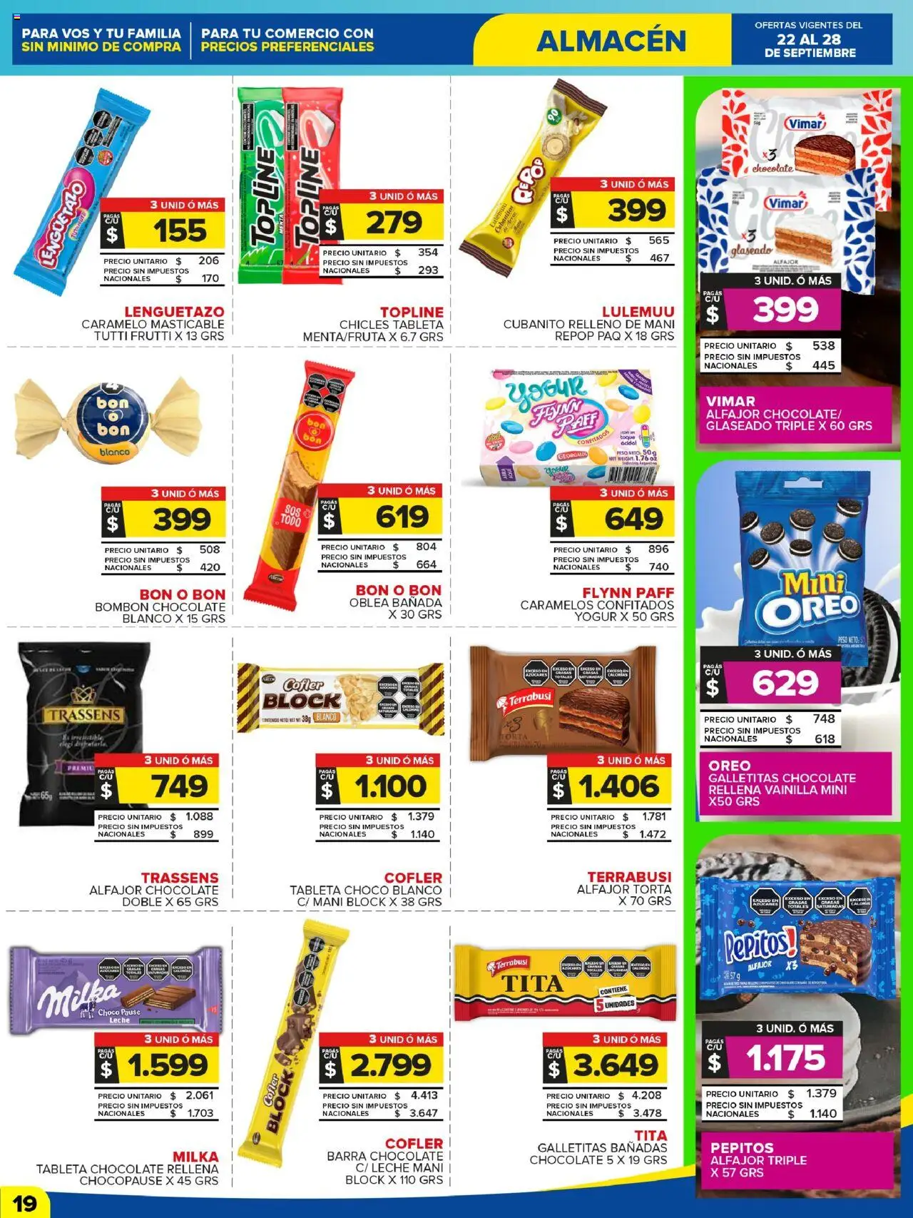 Carrefour Maxi catálogo │ válido desde el 22.09.2025 | Página: 19 | Productos: Tableta, Galletitas, Torta, Alfajor