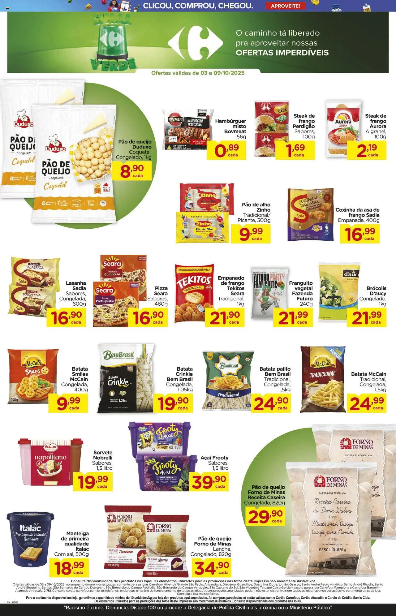 Carrefour Folheto - válido de 03.10.2025 | Página: 6 | Produtos: Forno, Manteiga, Queijo, Batata