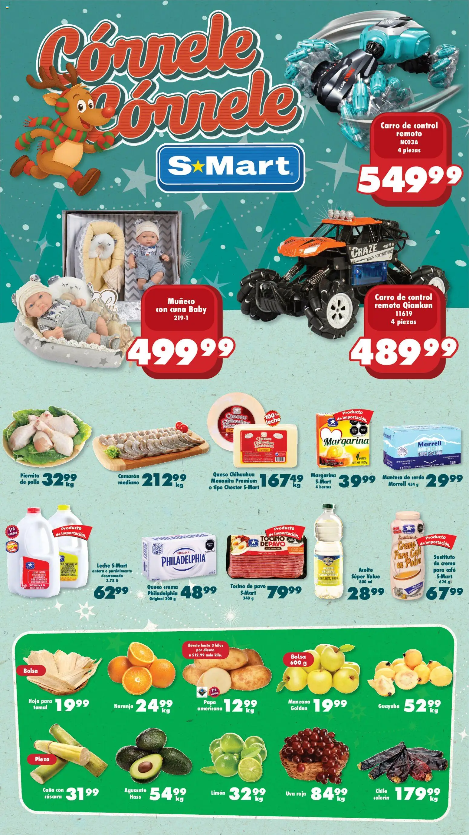 Nuevas ofertas de S-Mart válidas en toda la República Mexicana desde el 12.12.2025. ¡Encuentra las mejores ofertas en S-Mart folleto! | Página: 2 | Productos: Leche, Queso, Margarina, Control remoto