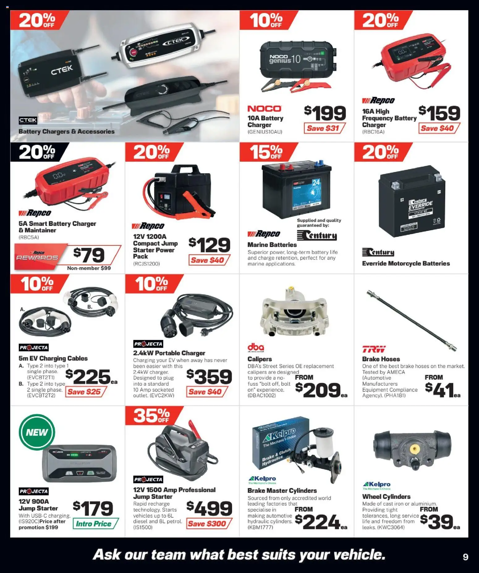 Repco catalogue - valid from 05.11.2025 | Page: 9 | Products: Charger, Batteries, Portable charger, Iron
