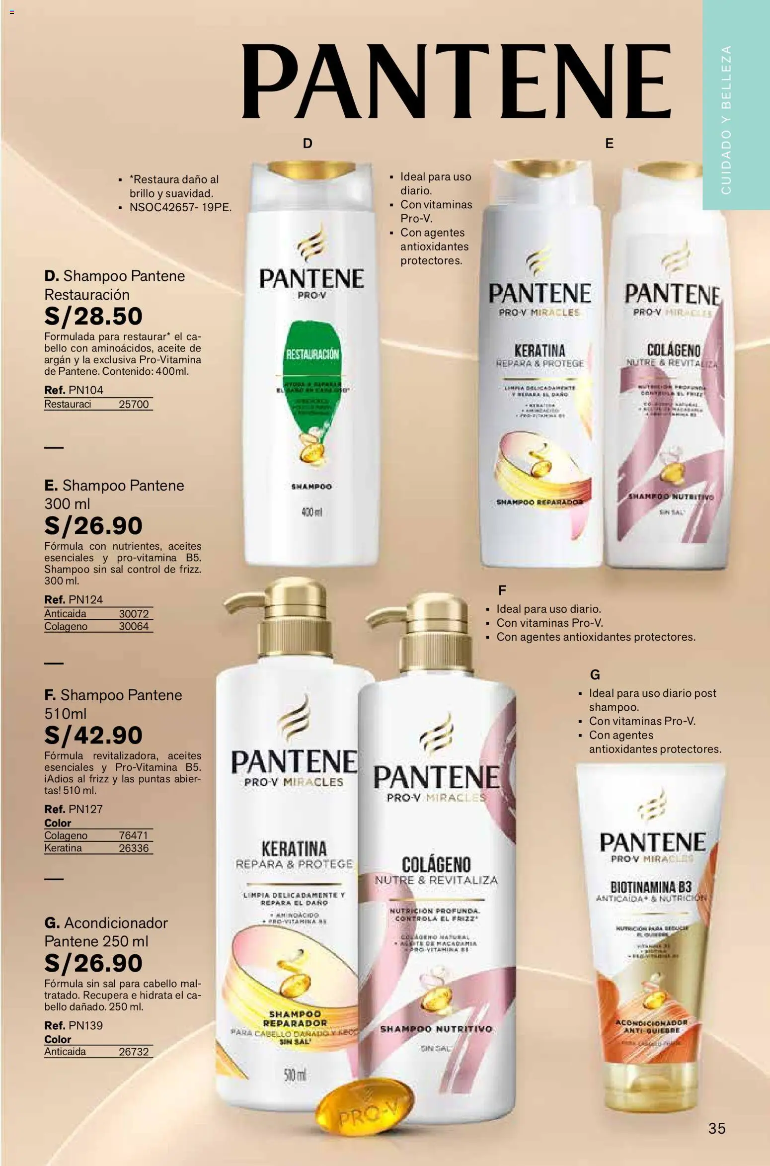 Catálogo Leonisa válido desde 06.03.2026 | Página: 35 | Productos: Shampoo, Acondicionador, Aceite
