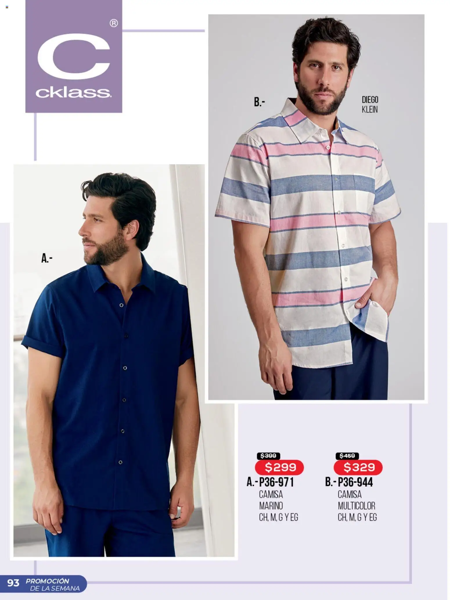 Nuevas ofertas de Cklass válidas en toda la República Mexicana desde el 16.02.2026. ¡Encuentra las mejores ofertas en Cklass catálogo Promo Semanal! | Página: 94 | Productos: Camisa