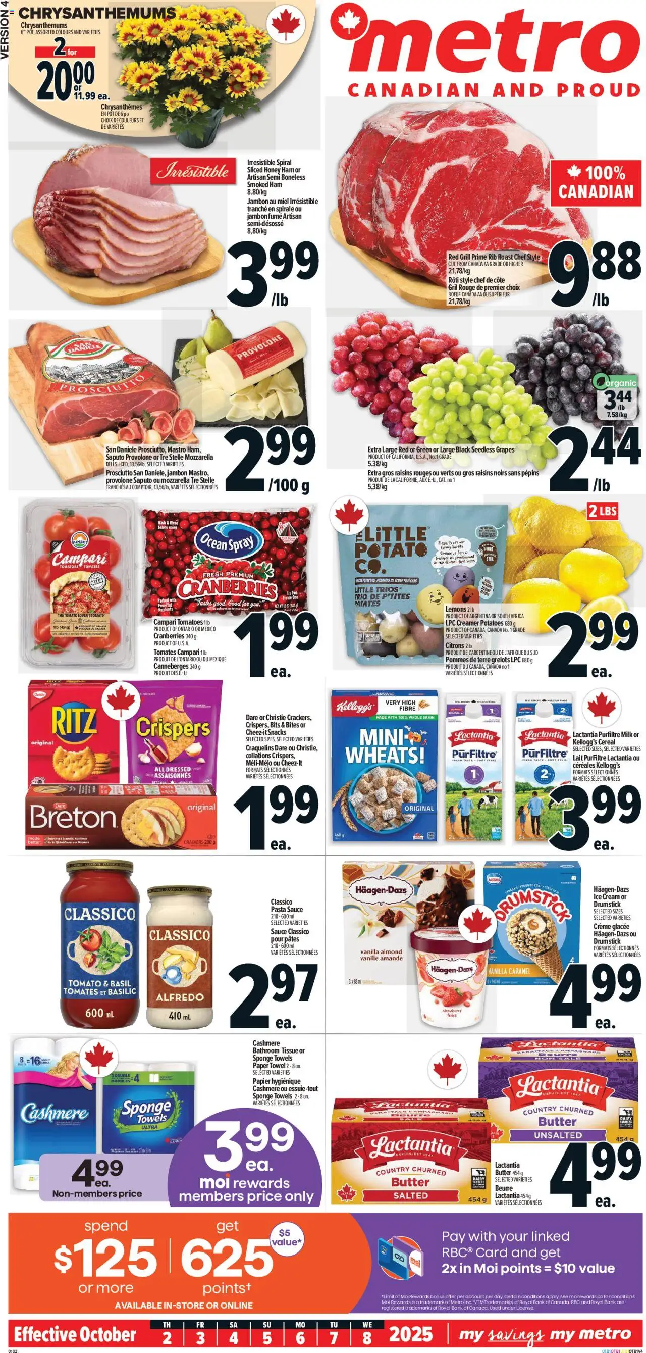Metro flyer valid from 02.10.2025 | Page: 2 | Products: Cream, Potatoes, Milk, Tomatoes