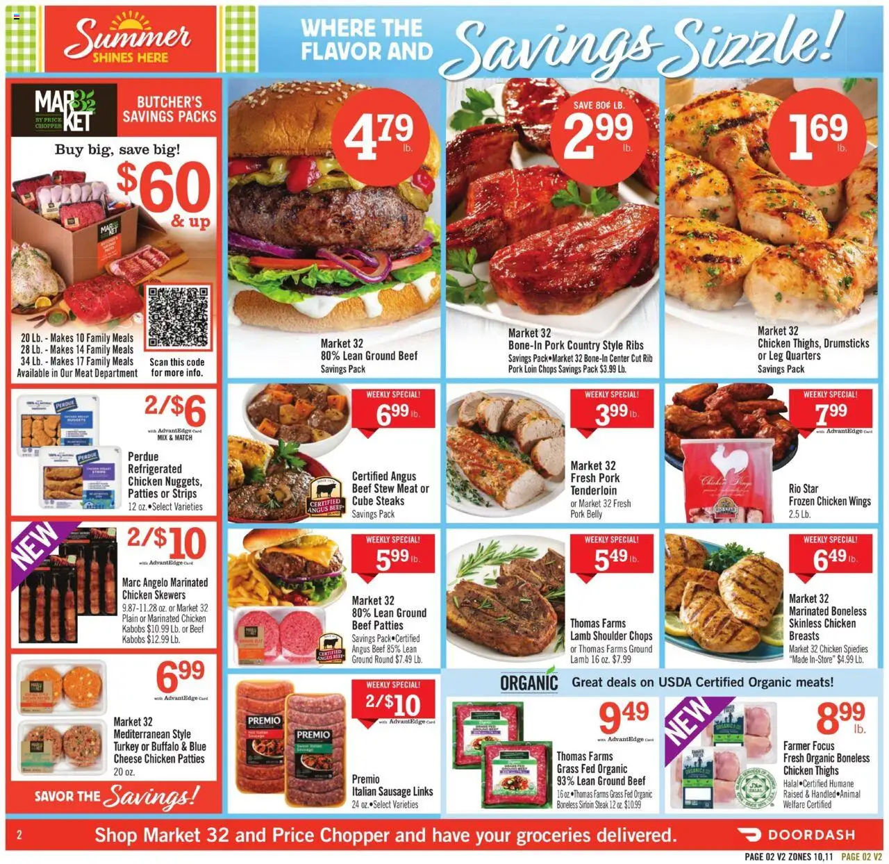 Price Chopper Weekly Ad - valid from 03.08.2025 | Page: 2 | Products: Cheese, Pork, Beef, Sausage