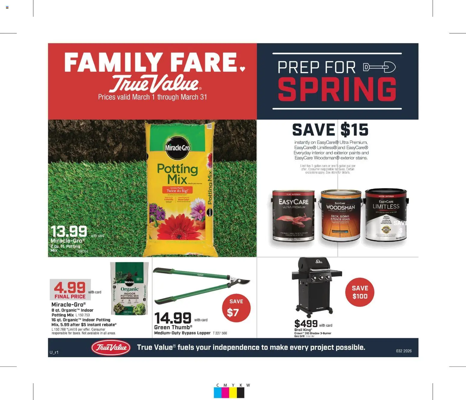 Family Fare True Value Ad - valid from 01.03.2026 | Page: 1 | Products: Grill