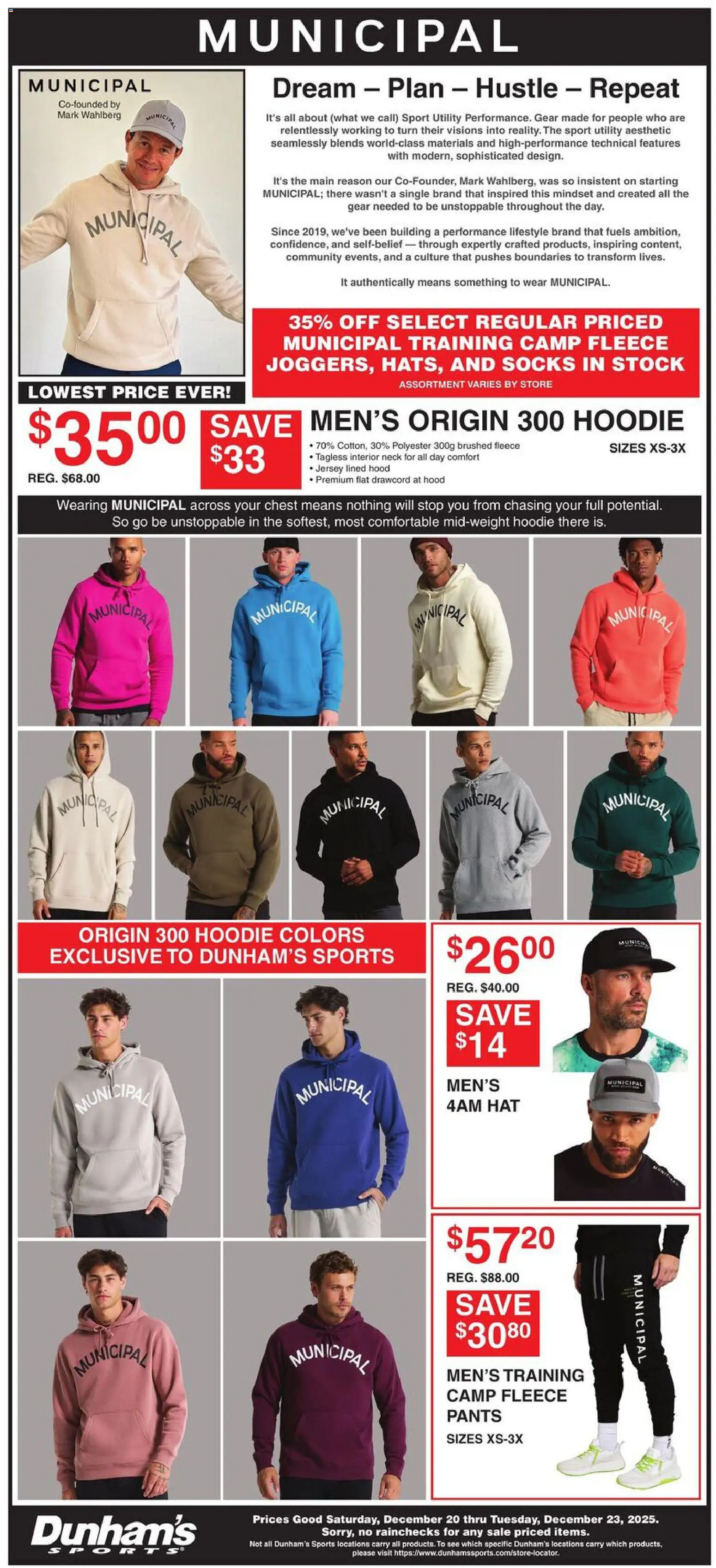 Dunham's Sports Ad - valid from 20.12.2025 | Page: 2 | Products: Hoodie, Pants, Socks, Hat