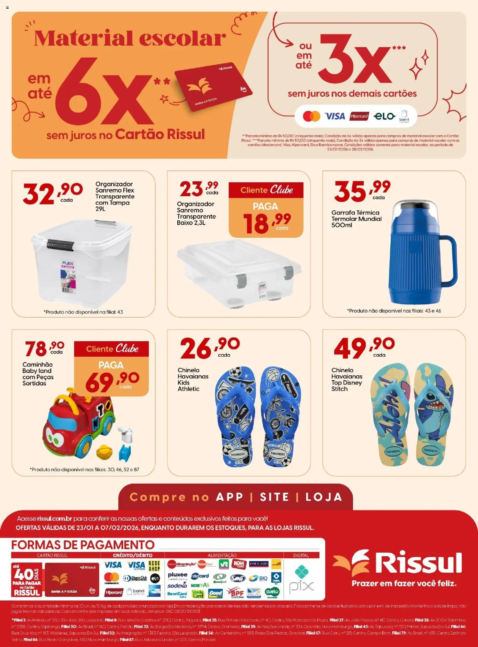 Rissul Folheto - válido de 23.10.2026 | Página: 8 | Produtos: Organizador, Garrafa térmica, Baixo, Canela