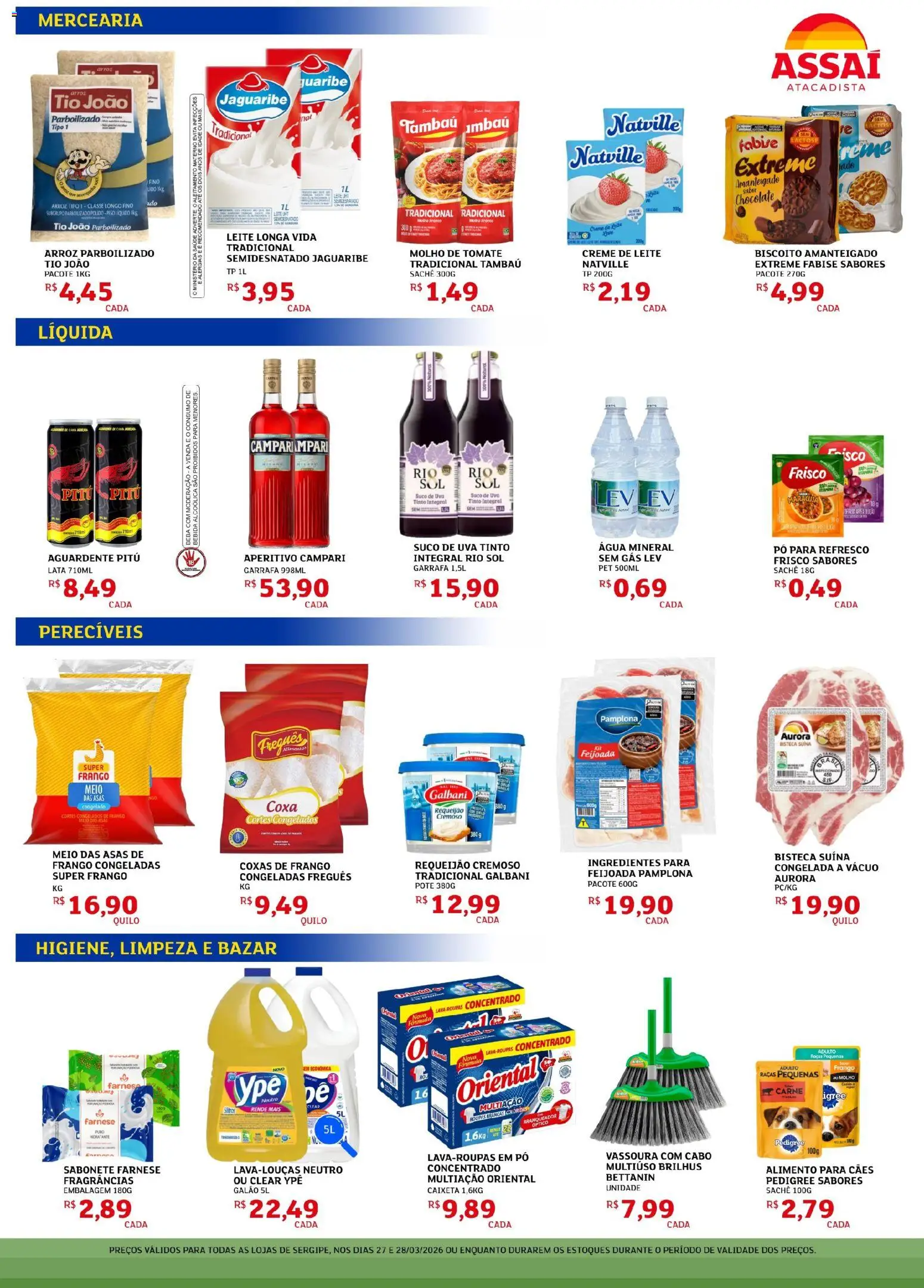 Assaí Atacadista Folheto - válido de 27.03.2026 | Página: 2 | Produtos: Frisco, Chocolate, Suco, Frango