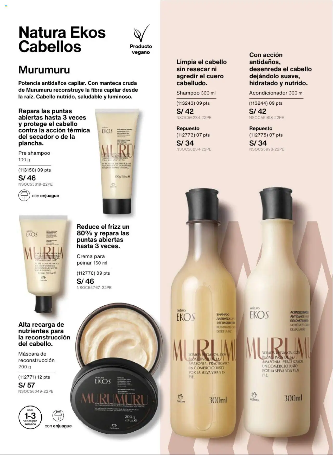 Catálogo Natura válido desde 03.09.2025 | Página: 130 | Productos: Máscara, Shampoo, Acondicionador, Crema