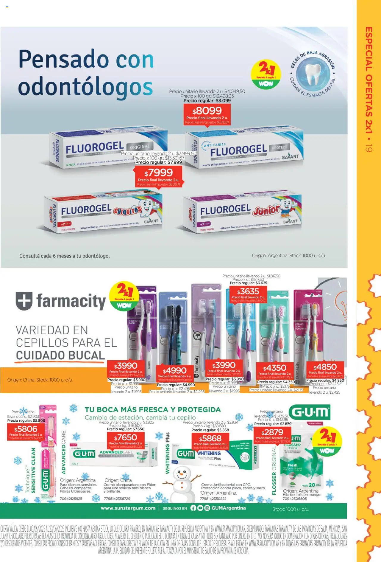 Farmacity catálogo │ válido desde el 03.06.2025 | Página: 19 | Productos: Cepillo, Hilo dental, Crema