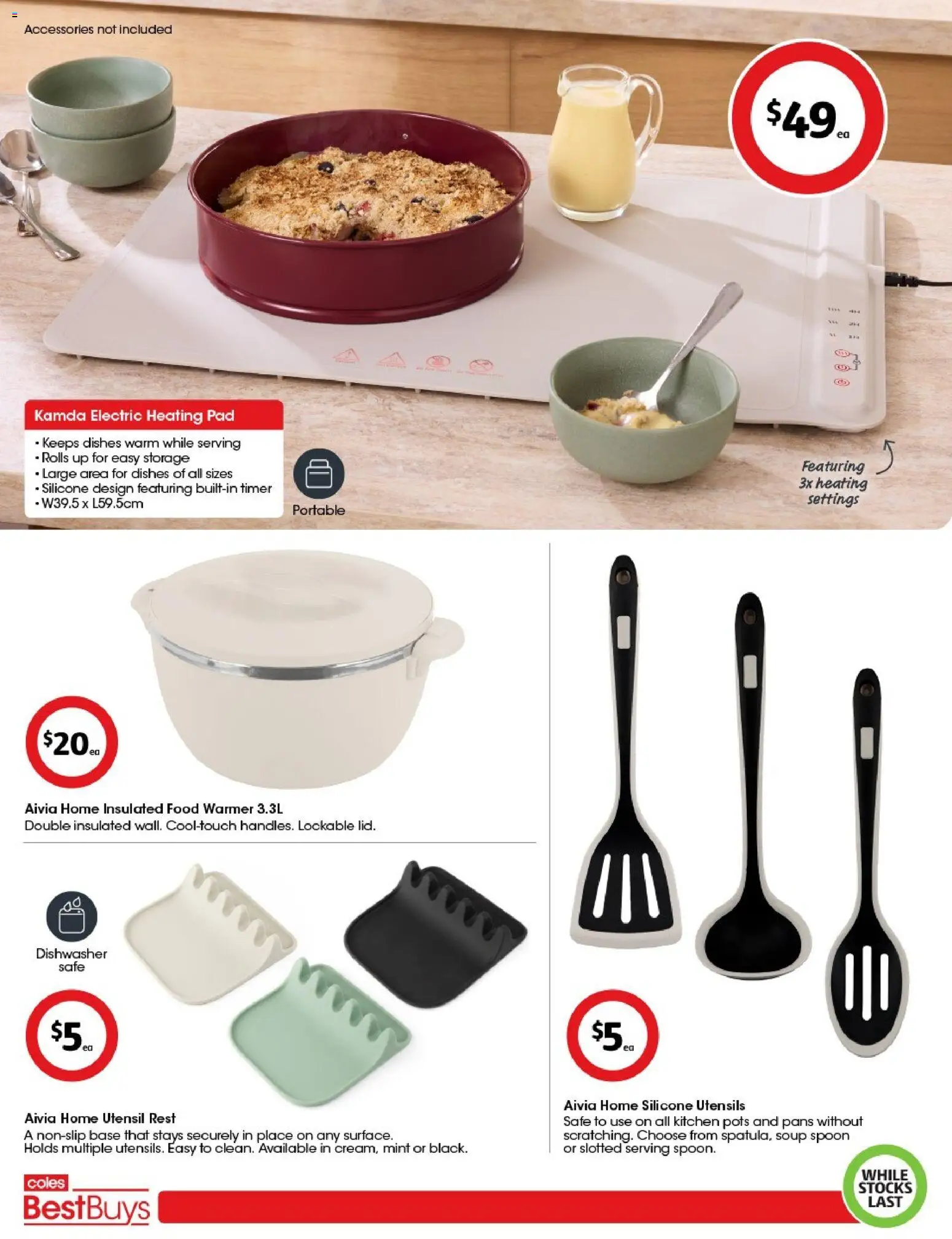 Coles catalogue - valid from 10.04.2026 | Page: 4 | Products: Utensils, Accessories, Portable, Timer
