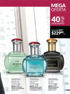 Nuevas ofertas de AVON válidas en toda la República Mexicana desde el 09.08.2025. ¡Encuentra las mejores ofertas en Absolute by Sensus Fragancia spray para él 100 ml, Maderosa ambarada: oud, pimienta negra, cuero! | Página: 73