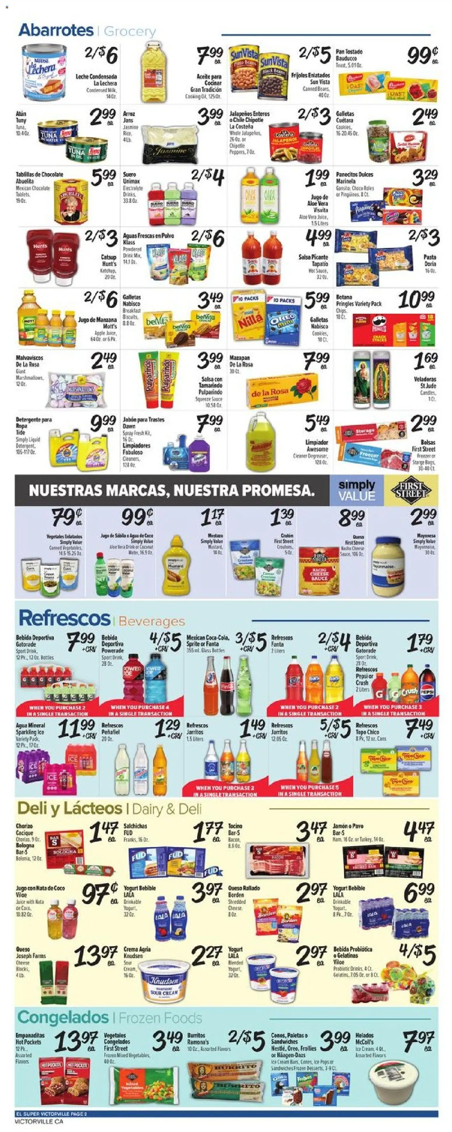 El Super Weekly Ad - CA - valid from 07.01.2026 | Page: 2 | Products: Pan, Pasta, Cream, Freezer