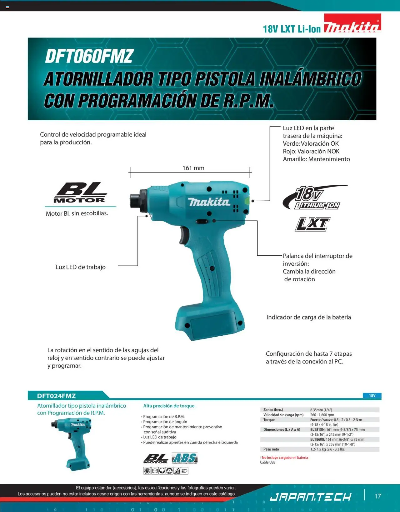 Nuevas ofertas de Makita válidas en toda la República Mexicana desde el 07.10.2024. ¡Encuentra las mejores ofertas en Makita catálogo Líneas de Ensamble! | Página: 17 | Productos: Cuerda, Cargador, Cable, Reloj