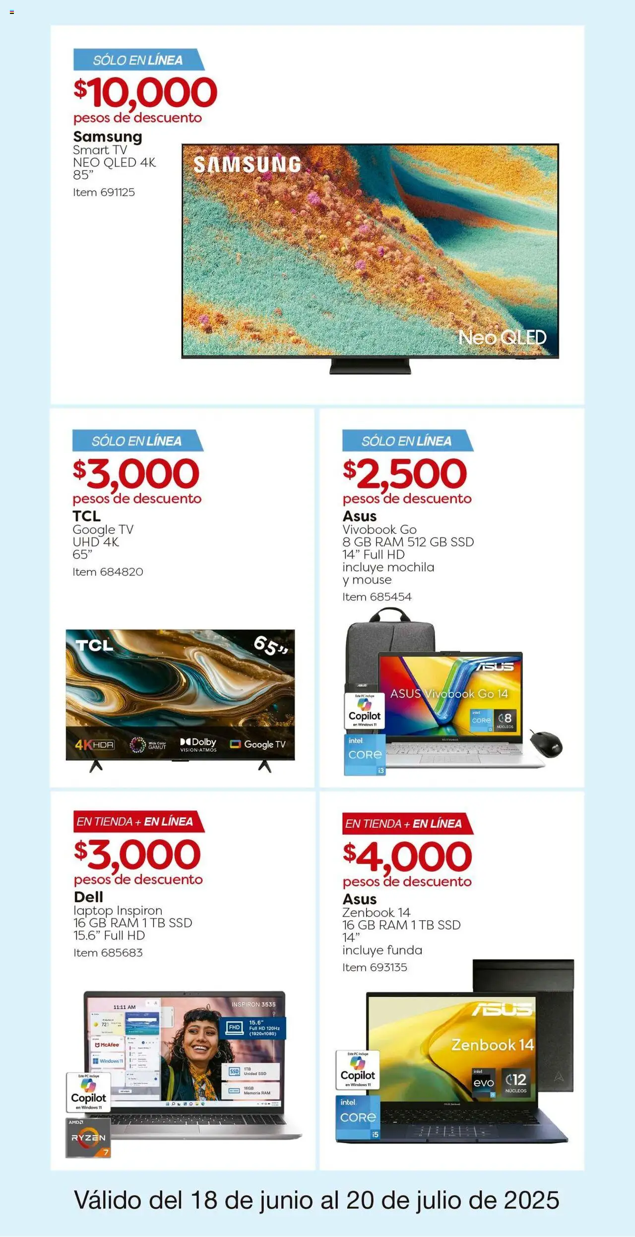 Nuevas ofertas de Costco válidas en toda la República Mexicana desde el 18.06.2025. ¡Encuentra las mejores ofertas en Costco catálogo! | Página: 4 | Productos: Mochila, Mouse, Funda