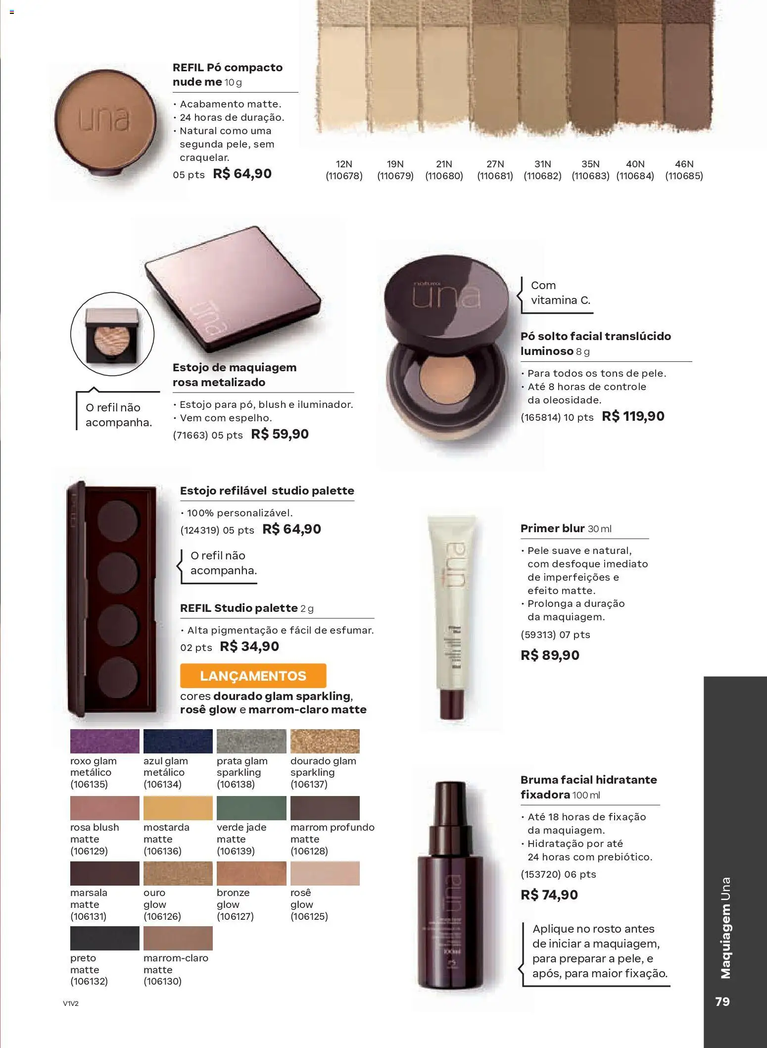 Natura Folheto - válido de 04.02.2026 | Página: 79 | Produtos: Pó, Blush, Vitamina c, Primer