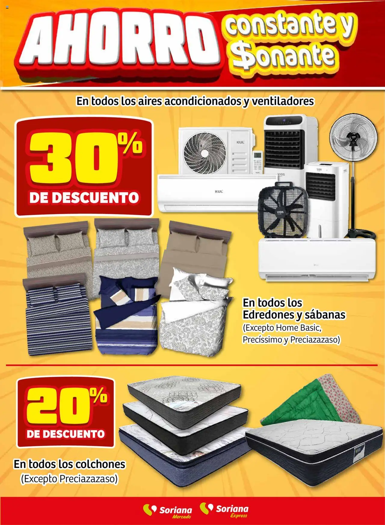 Nuevas ofertas de Soriana válidas en toda la República Mexicana desde el 07.08.2025. ¡Encuentra las mejores ofertas en Soriana - Ahorro Constante y Sonante Fin de Semana Mercado Frontera Tamaulipas! | Página: 7 | Productos: Sabanas