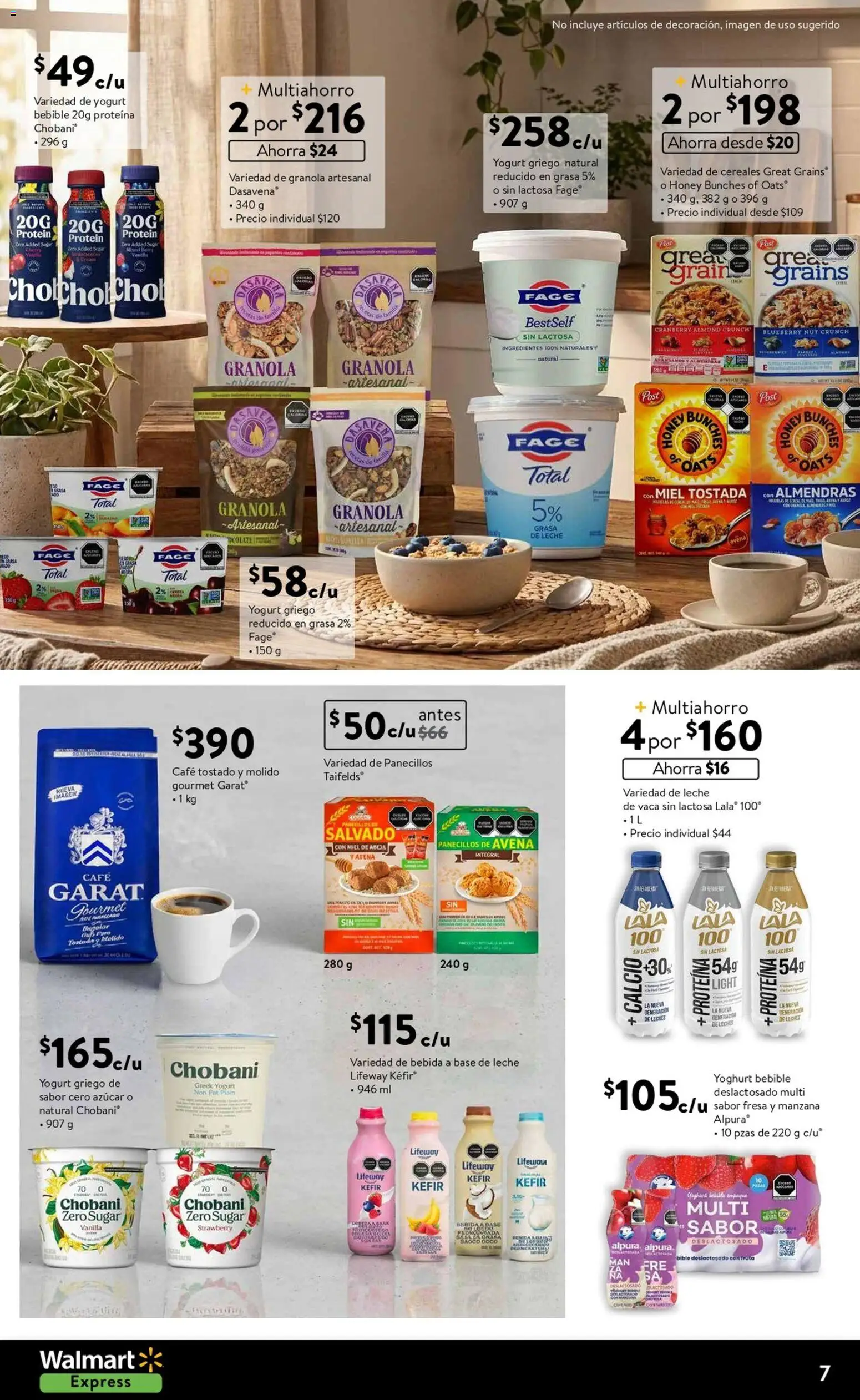 Nuevas ofertas de Walmart Express válidas en toda la República Mexicana desde el 01.01.2026. ¡Encuentra las mejores ofertas en Walmart Express folleto! | Página: 7 | Productos: Avena, Leche, Arroz, Cereales