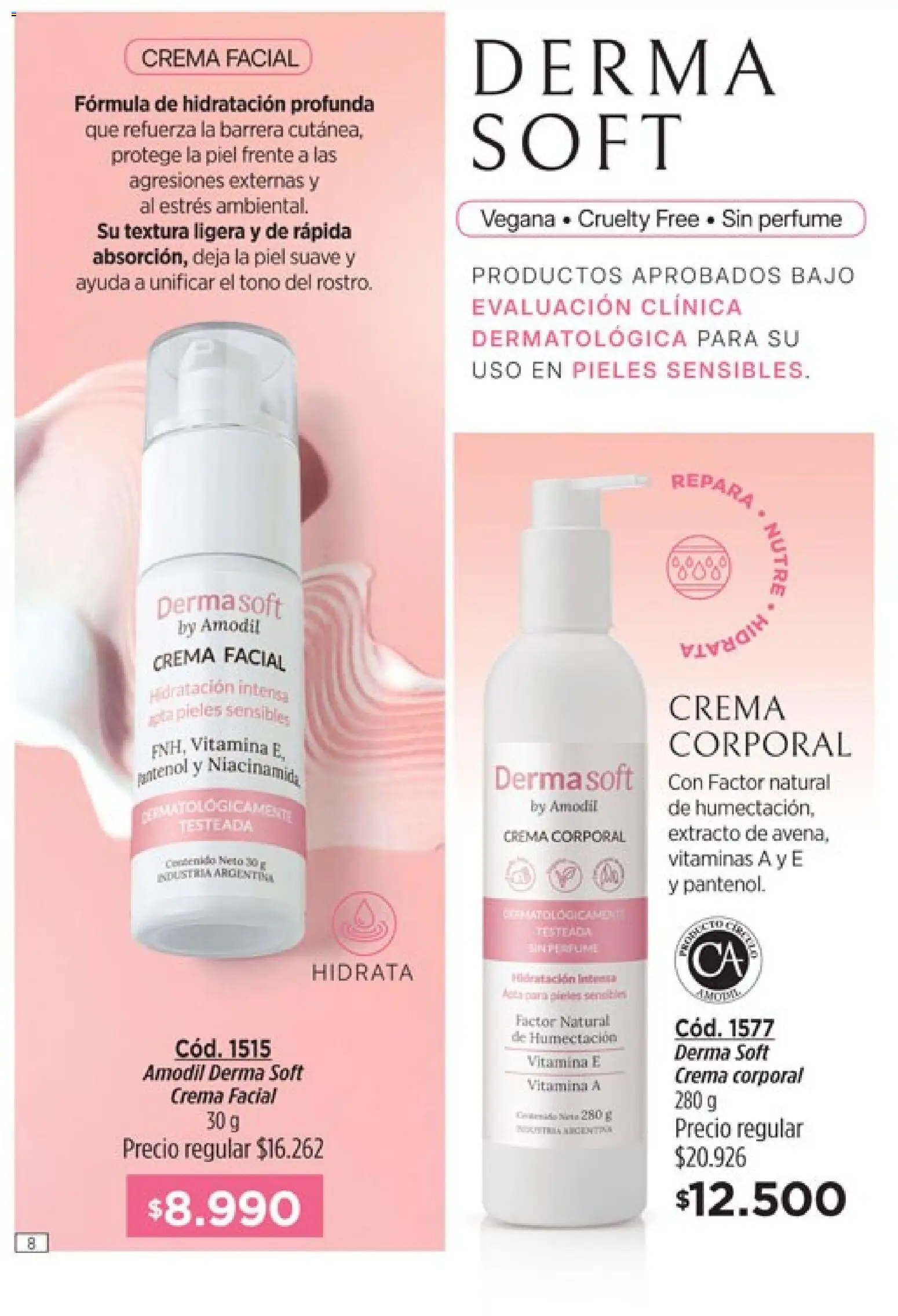 Catálogo Amodil Campaña 5 │ válido desde el 01.03.2026 | Página: 8 | Productos: Vitaminas, Perfume, Crema