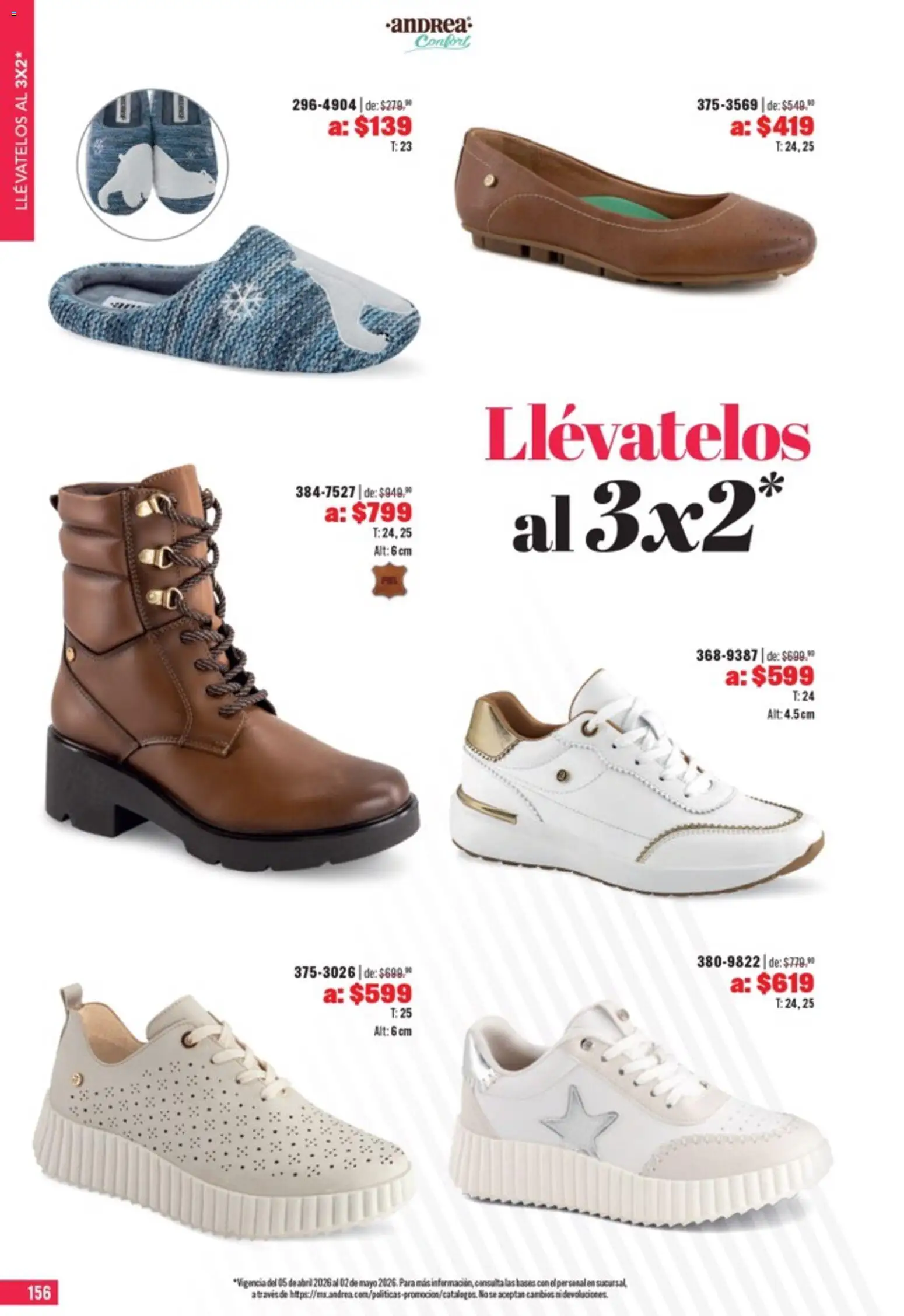 Nuevas ofertas de Andrea válidas en toda la República Mexicana desde el 05.04.2026. ¡Encuentra las mejores ofertas en Andrea catálogo Outlet! | Página: 156