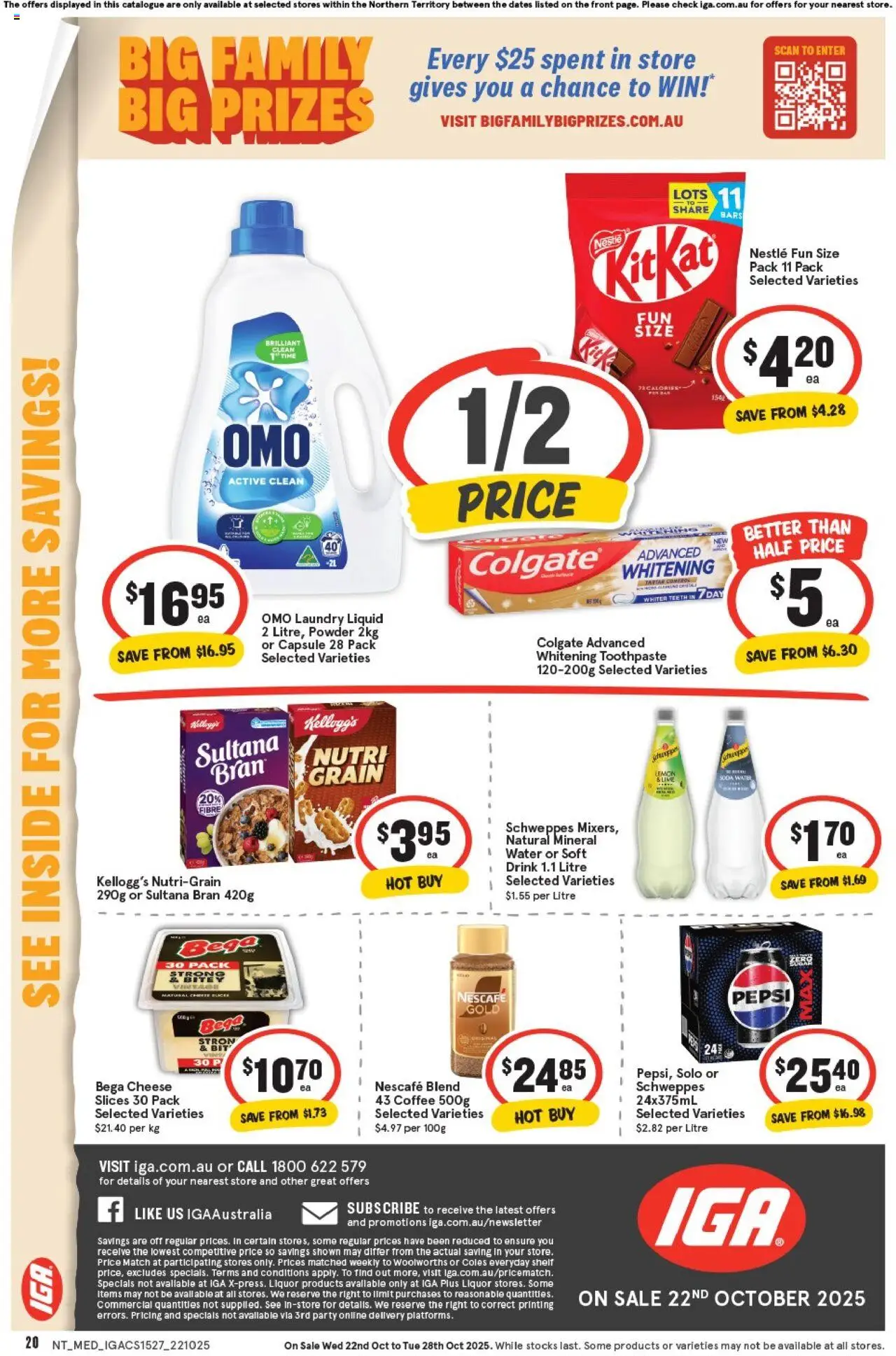 IGA catalogue - valid from 22.10.2025 | Page: 16 | Products: Shelf, Lime, Nescafe, Laundry