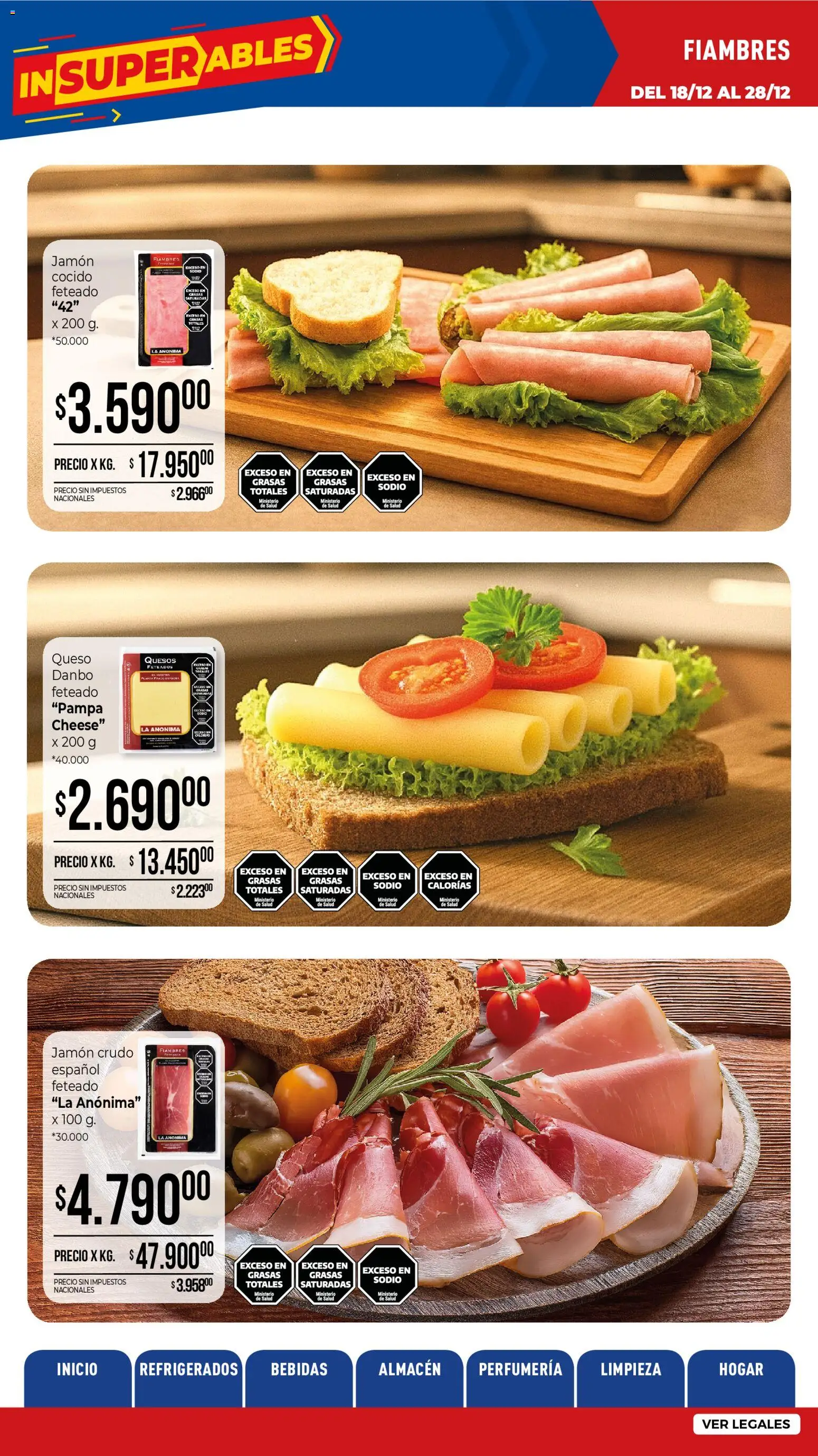 La Anonima catálogo │ válido desde el 18.12.2025 | Página: 3 | Productos: Jamón crudo, Queso, Jamón, Planta