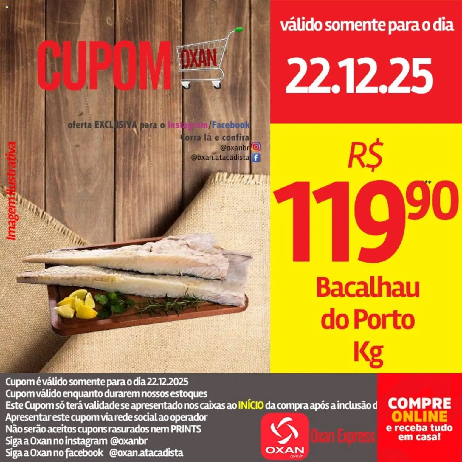 Oxan Atacadista Folheto - válido de 22.12.2025 | Página: 1 | Produtos: Bacalhau