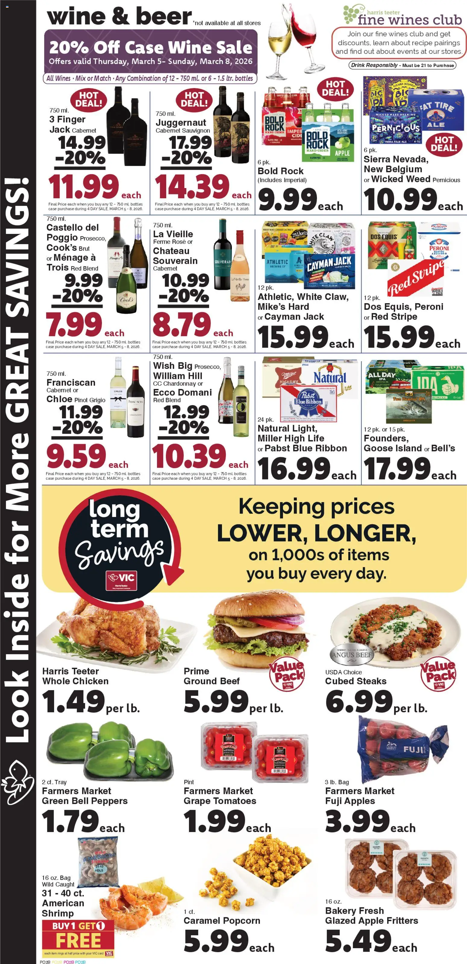 Harris Teeter Weekly Ad - NC - valid from 04.03.2026 | Page: 9 | Products: Tire, Wine, Beer, Case
