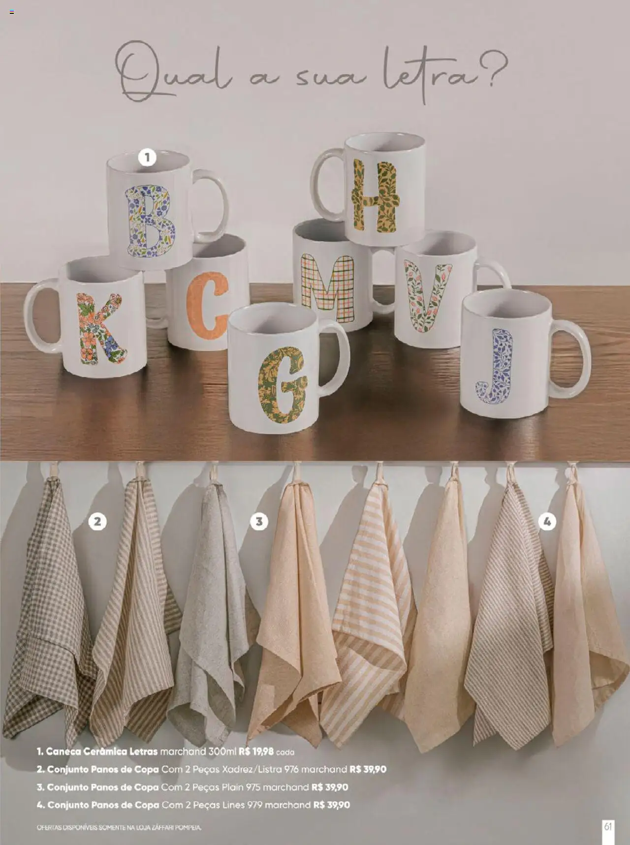 Zaffari Folheto - válido de 09.06.2025 | Página: 61 | Produtos: Caneca, Copa