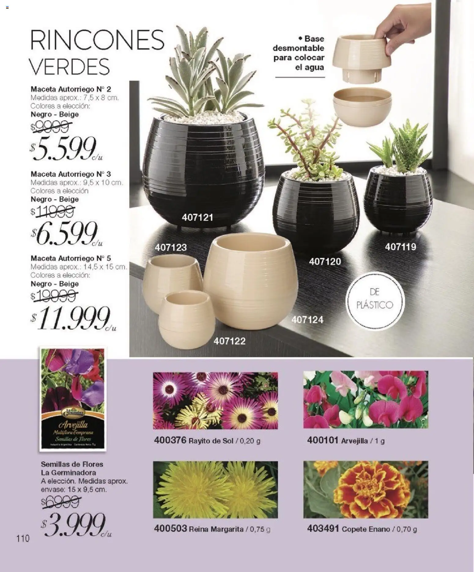 Violetta catálogo │ válido desde el 01.02.2026 | Página: 110 | Productos: Maceta, Agua, Semillas