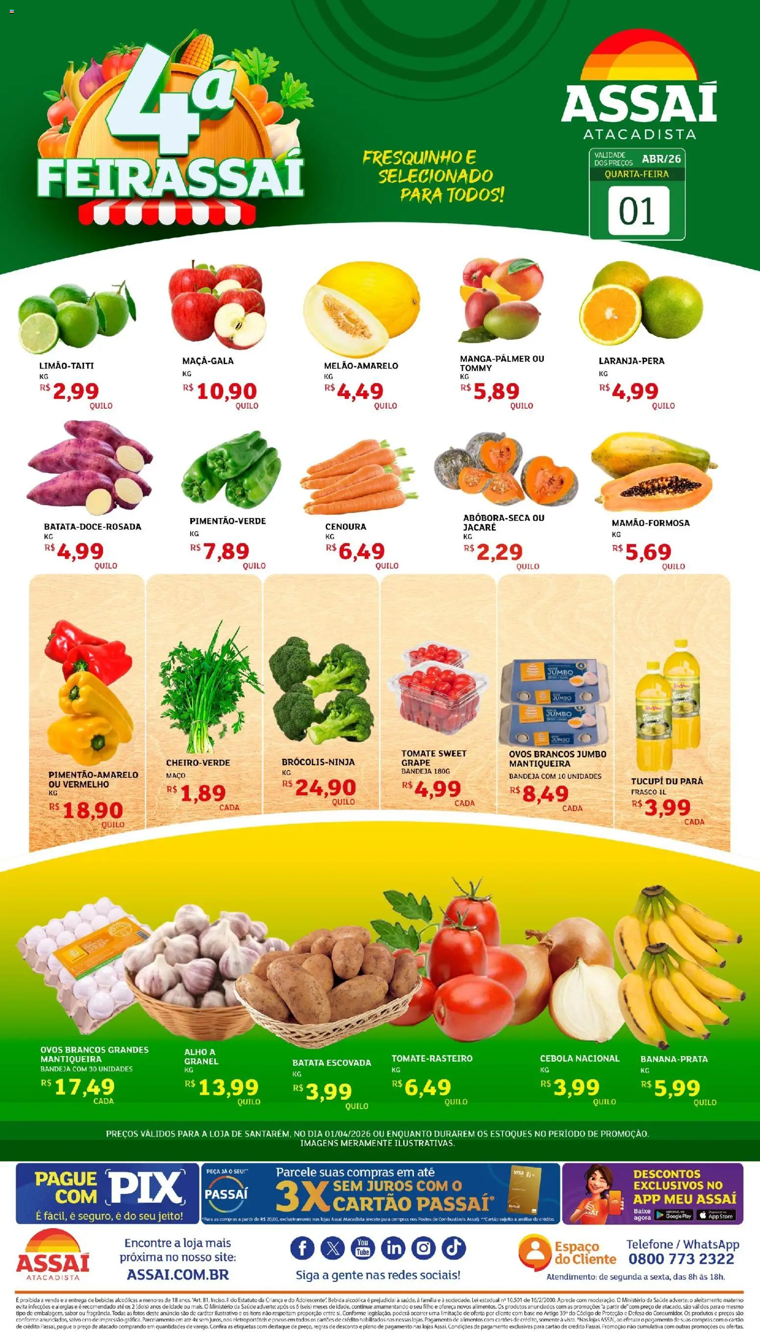 Assaí Atacadista Folheto - válido de 01.04.2026 | Página: 1