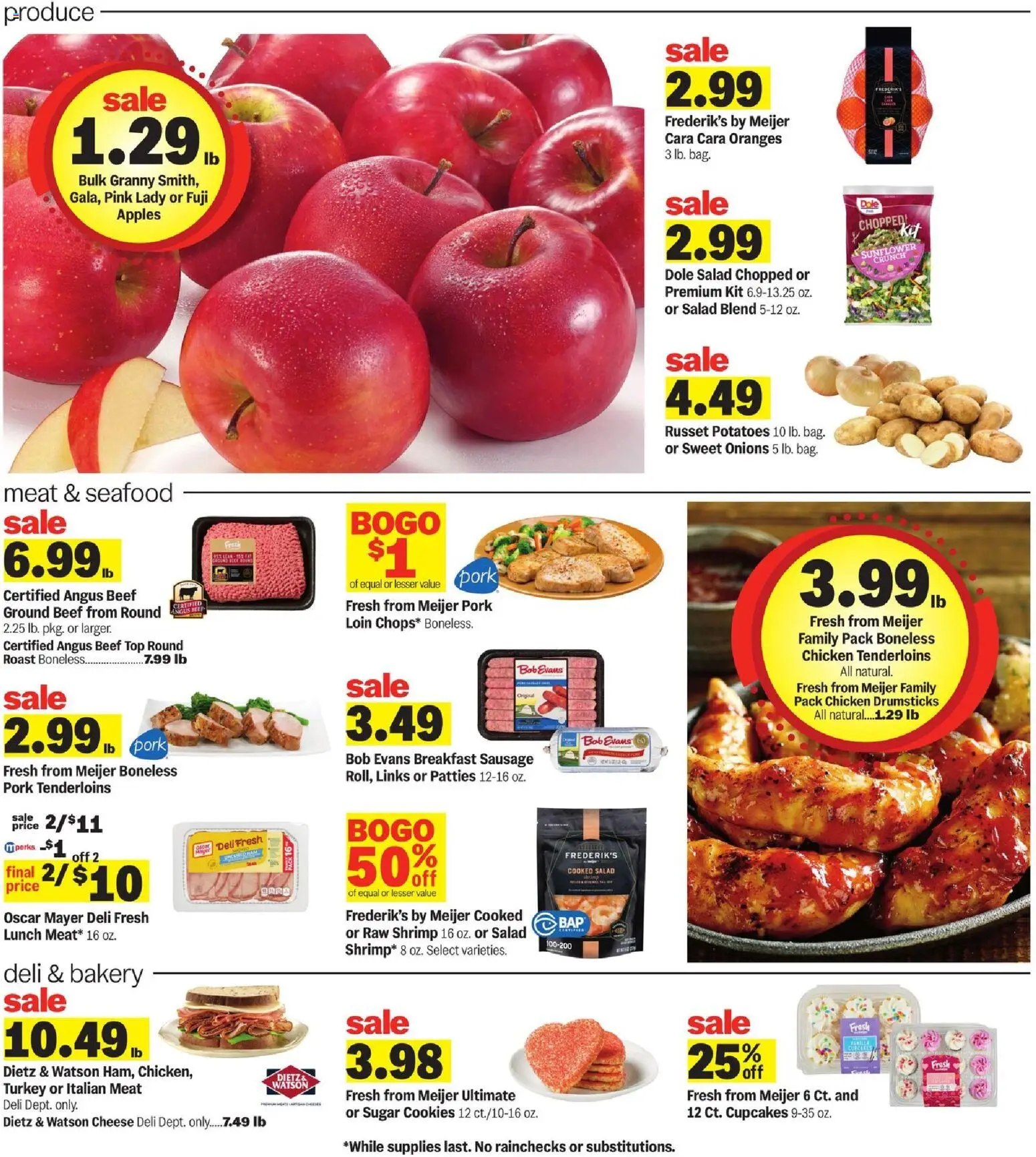 Meijer Weekly Ad - MI - valid from 11.02.2026 | Page: 2 | Products: Bakery, Apples, Salad, Sugar