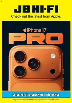 JB Hi-Fi Check out the latest from Apple. preview  - valid from 16.09.2025