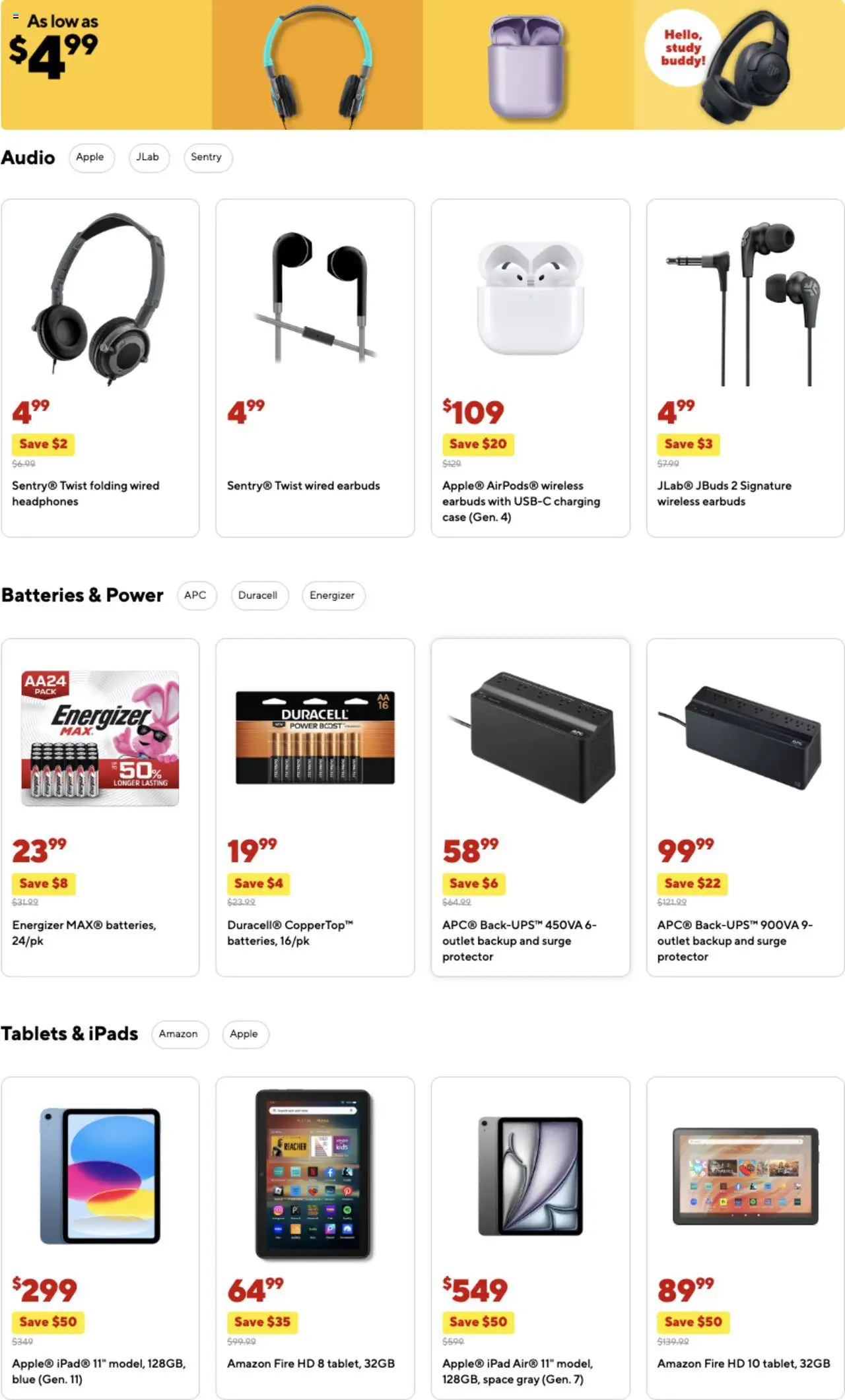 Staples Weekly Ad - valid from 17.08.2025 | Page: 10 | Products: Audio, Headphones, Case, Surge Protector