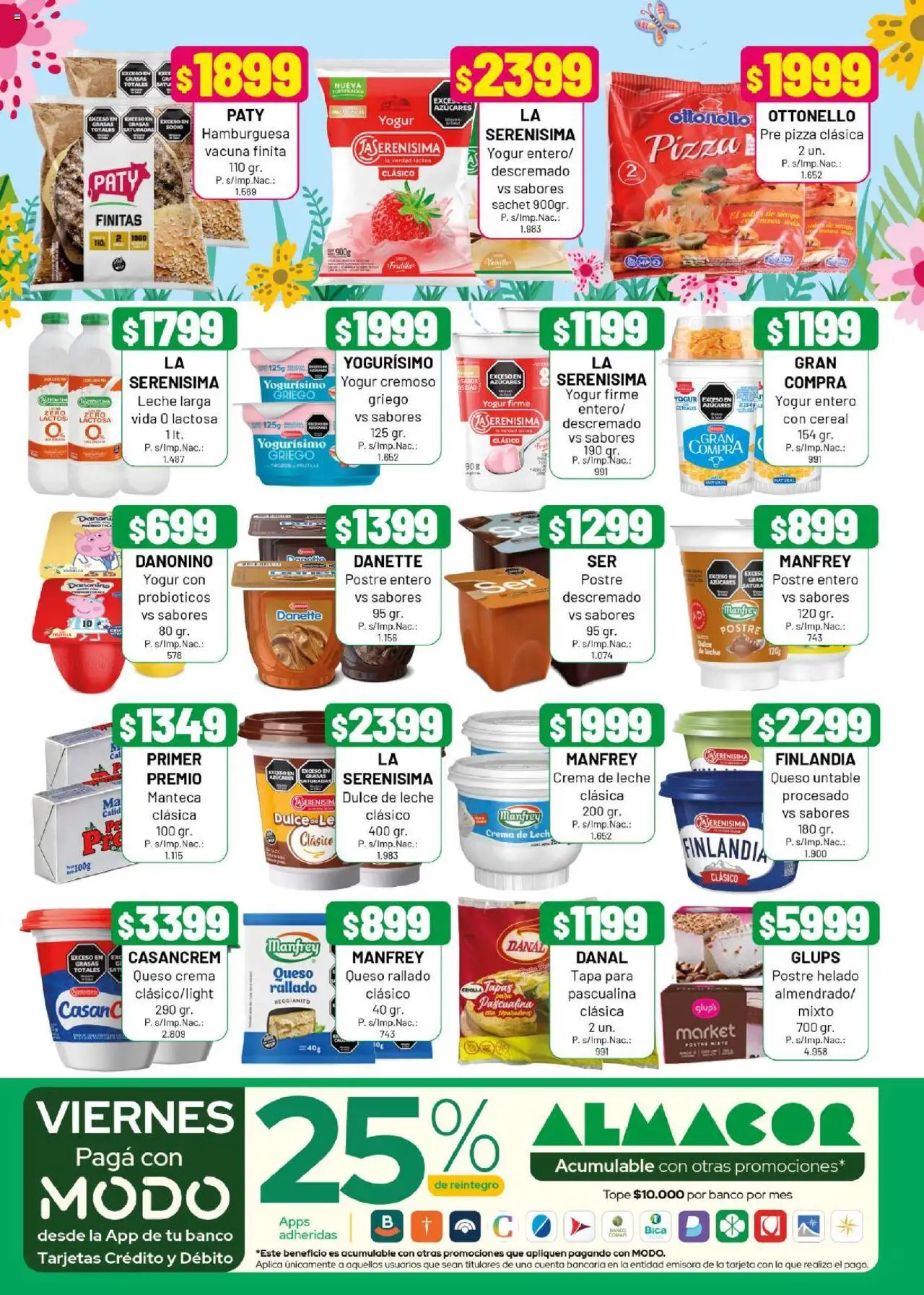 Almacor catálogo │ válido desde el 09.10.2025 | Página: 2 | Productos: Banco, Dulce de leche, Queso crema, Manteca
