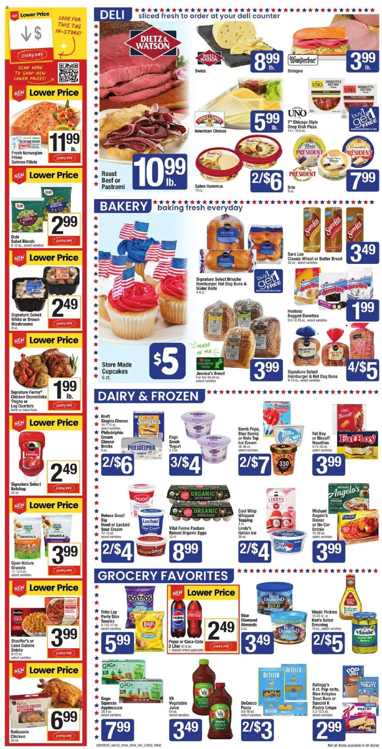 Shaw's Weekly Ad - valid from 29.08.2025 | Page: 2 | Products: Butter, Yogurt, Pizza, Cream