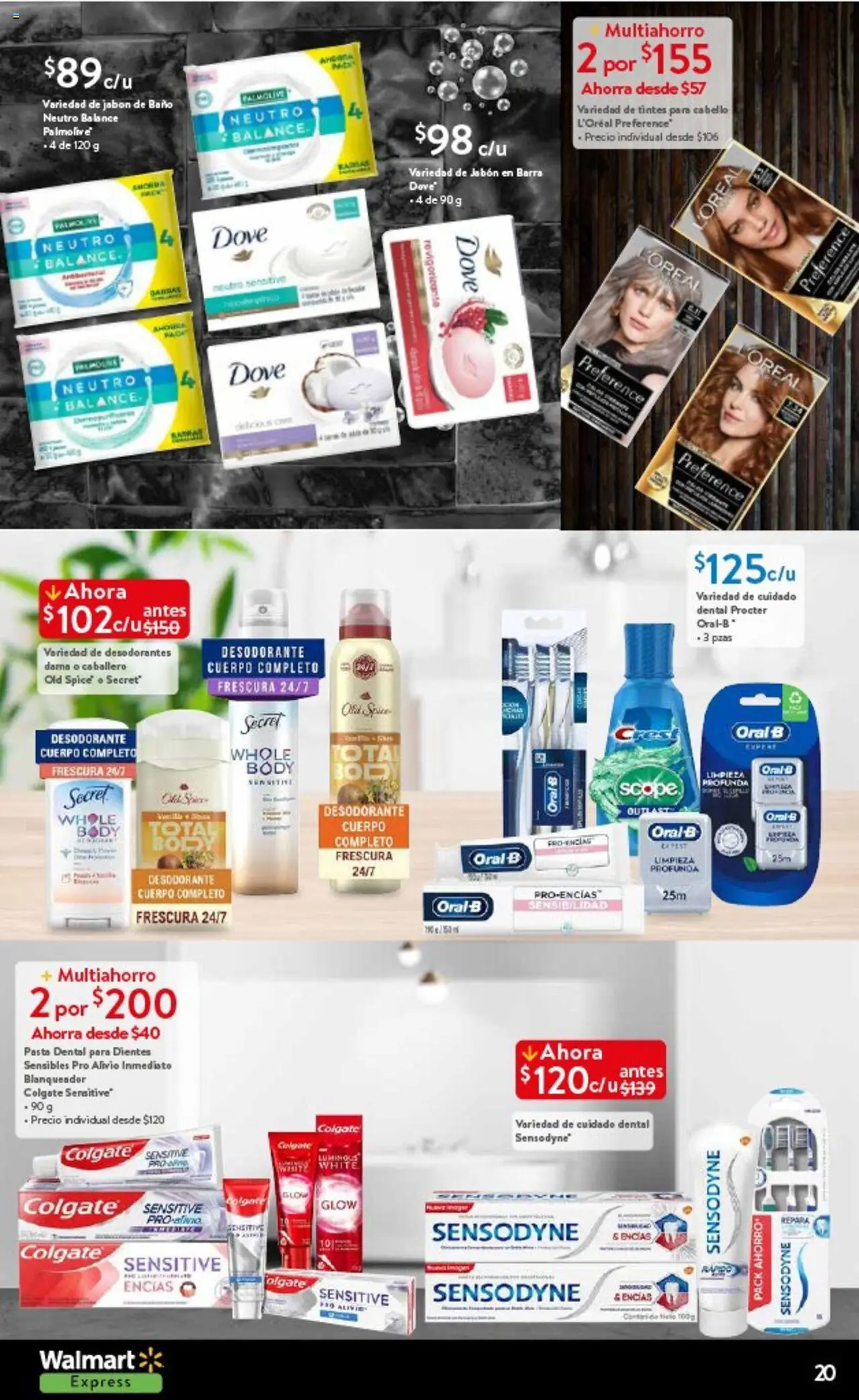Nuevas ofertas de Walmart Express válidas en toda la República Mexicana desde el 14.08.2025. ¡Encuentra las mejores ofertas en Walmart Express - Folleto! | Página: 20 | Productos: Pasta dental, Pasta, Body, Baño
