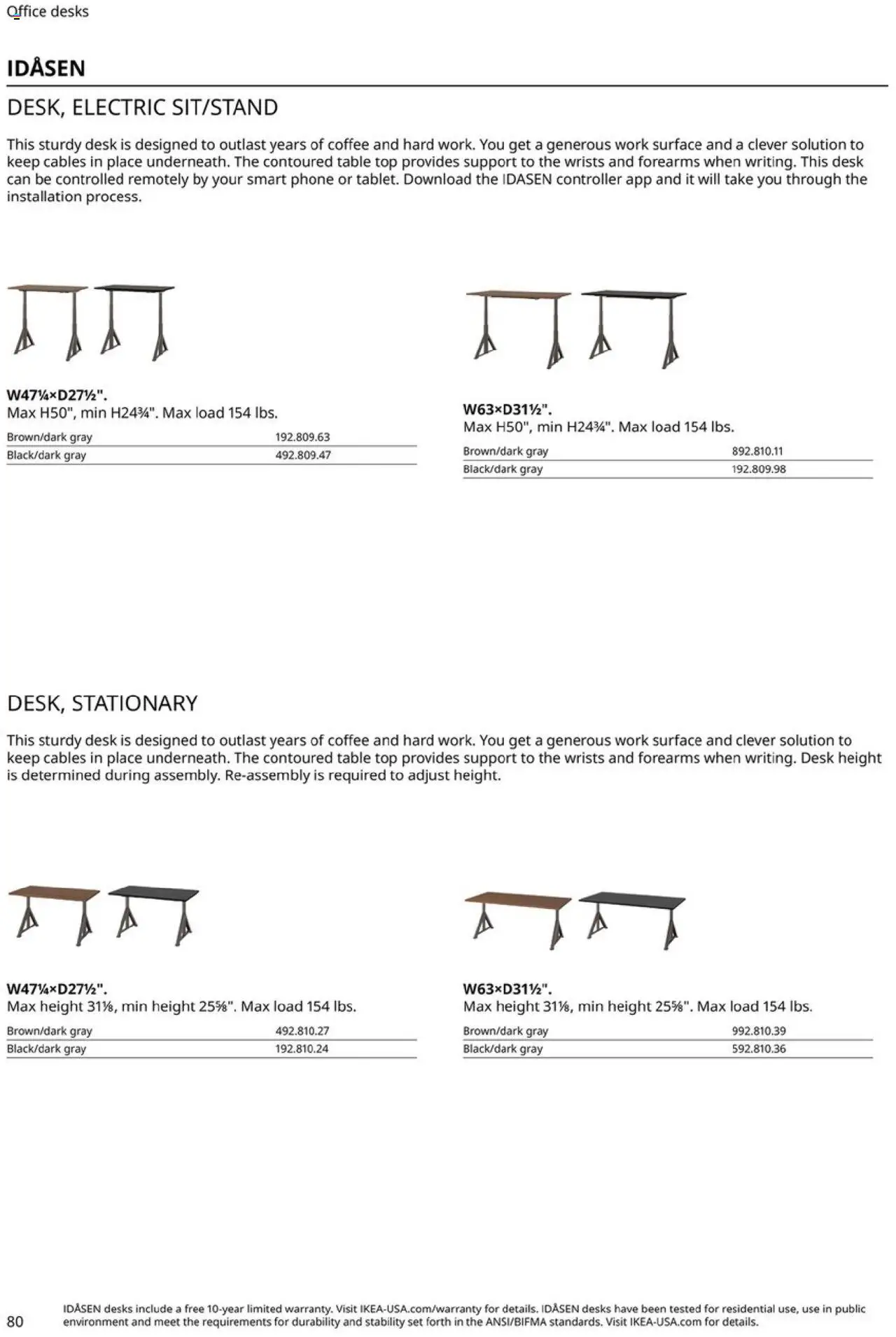 IKEA Office Brochure 2025 - valid from 01.03.2025 | Page: 80 | Products: Table, Coffee, Desk, Phone