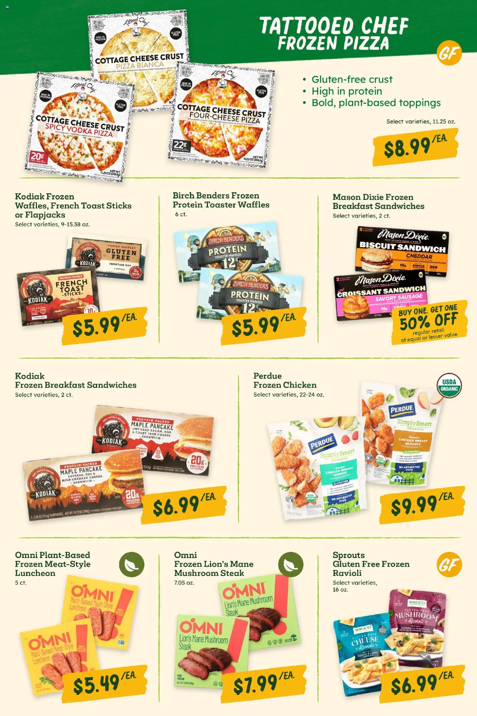 Sprouts Monthly Ad - valid from 25.03.2026 | Page: 20 | Products: Toaster, Cheese, Pizza, Sausage