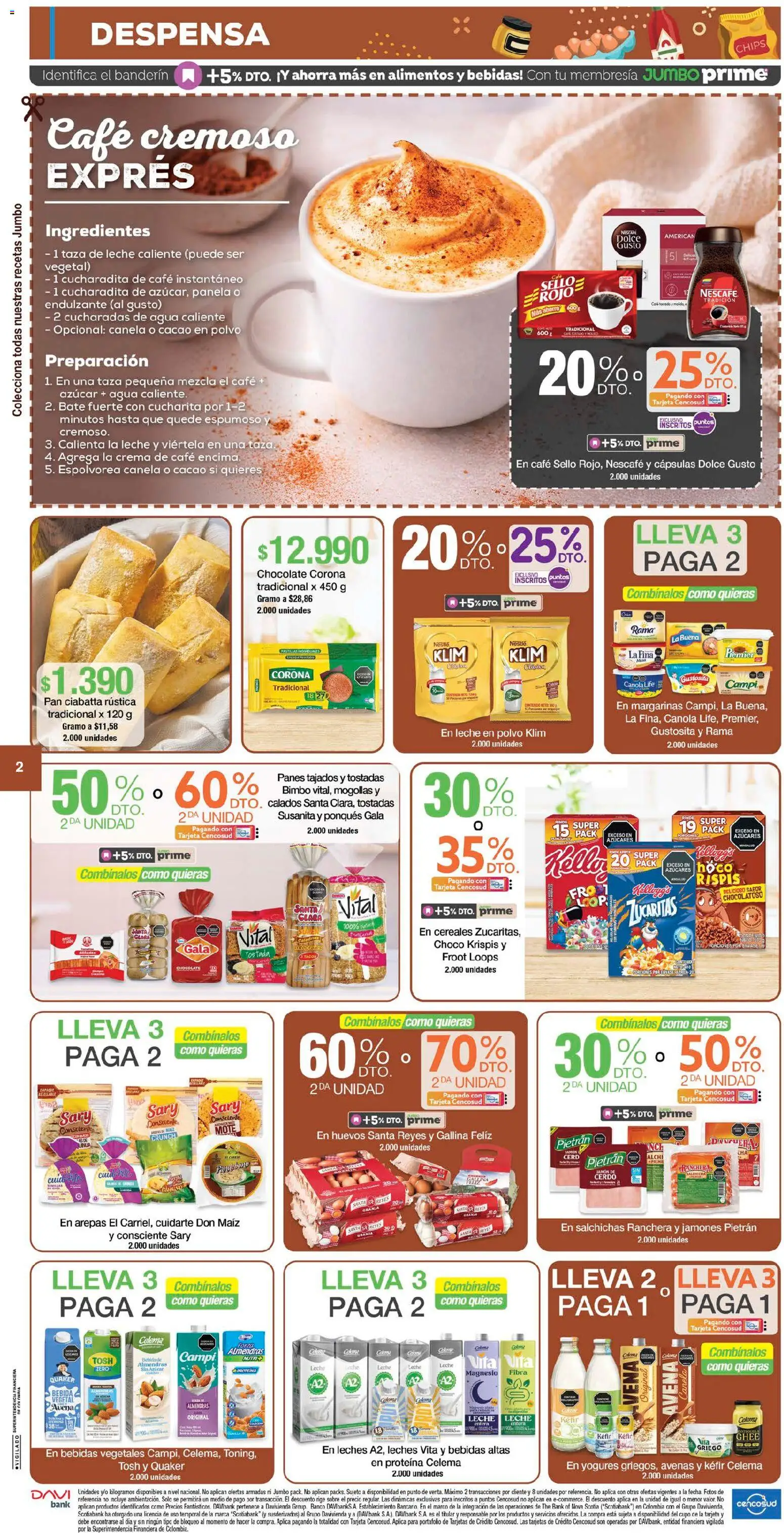 Jumbo revista - valida desde el 16.01.2026 | Página: 2 | Productos: Cereales, Almendras, Café, Chocolate
