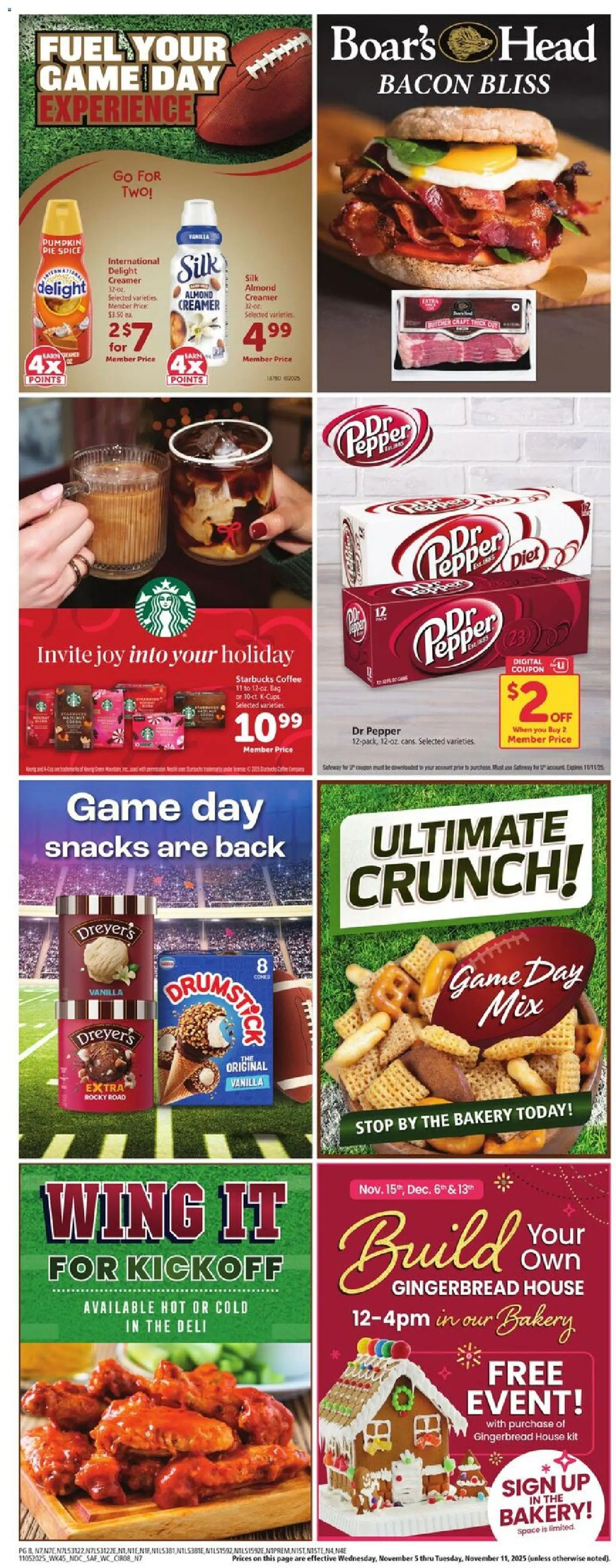 Safeway Weekly Ad - valid from 05.11.2025 | Page: 8 | Products: Bakery, Wc, Game, Bag