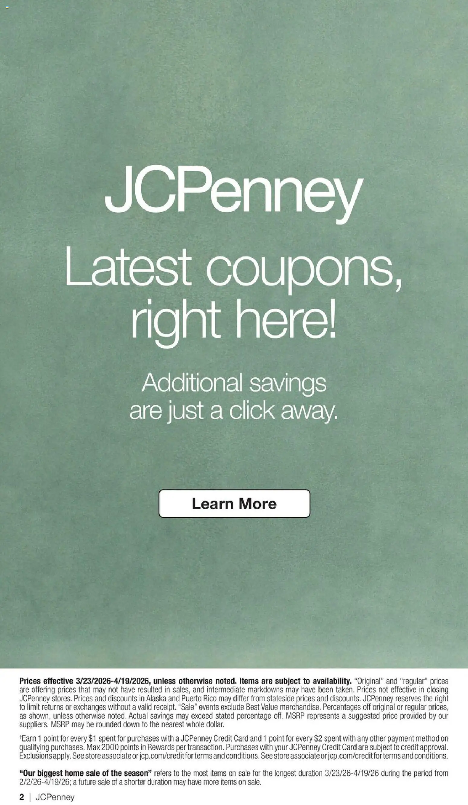 JCPenney Our Biggest Home Sale of the Season - valid from 23.03.2026 | Page: 40