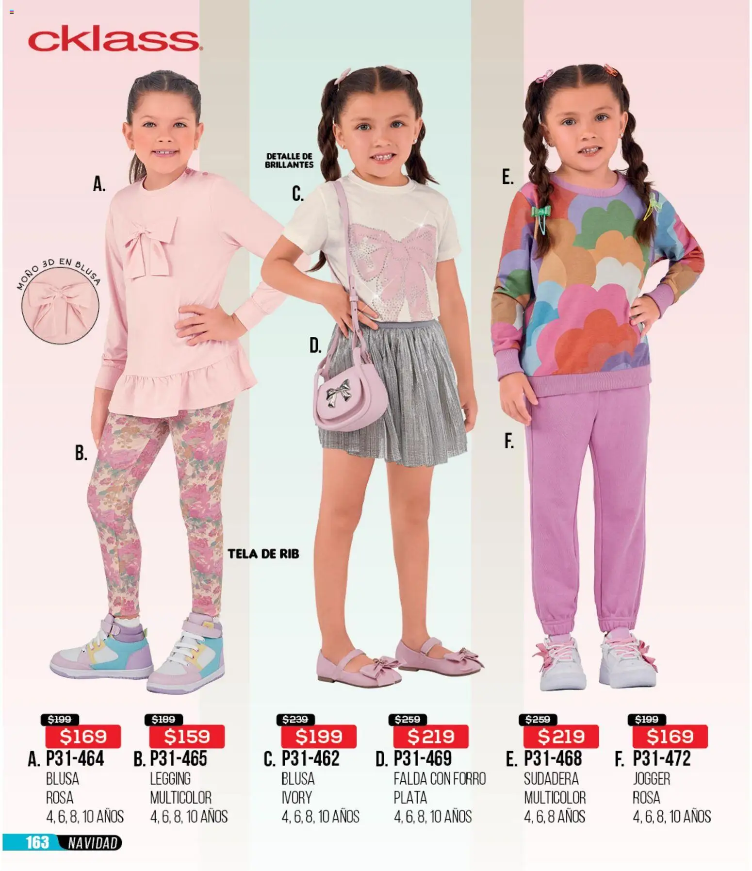 Nuevas ofertas de Cklass válidas en toda la República Mexicana desde el 30.11.2025. ¡Encuentra las mejores ofertas en Cklass catálogo Rebajas Navideñas Ropa! | Página: 164 | Productos: Blusa, Sudadera, Falda, Moño