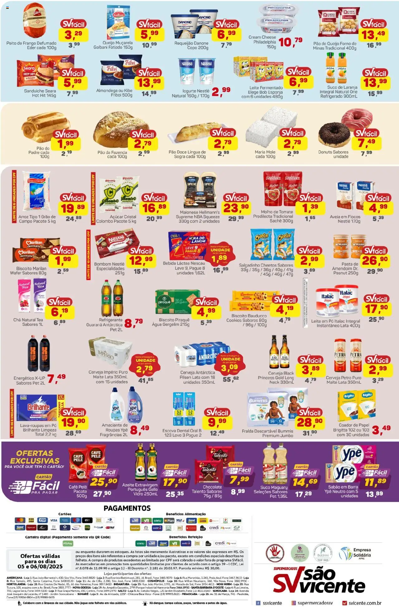 Supermercados São Vicente Folheto - válido de 05.08.2025 | Página: 2 | Produtos: Guaraná, Picanha, Pasta, Cerveja