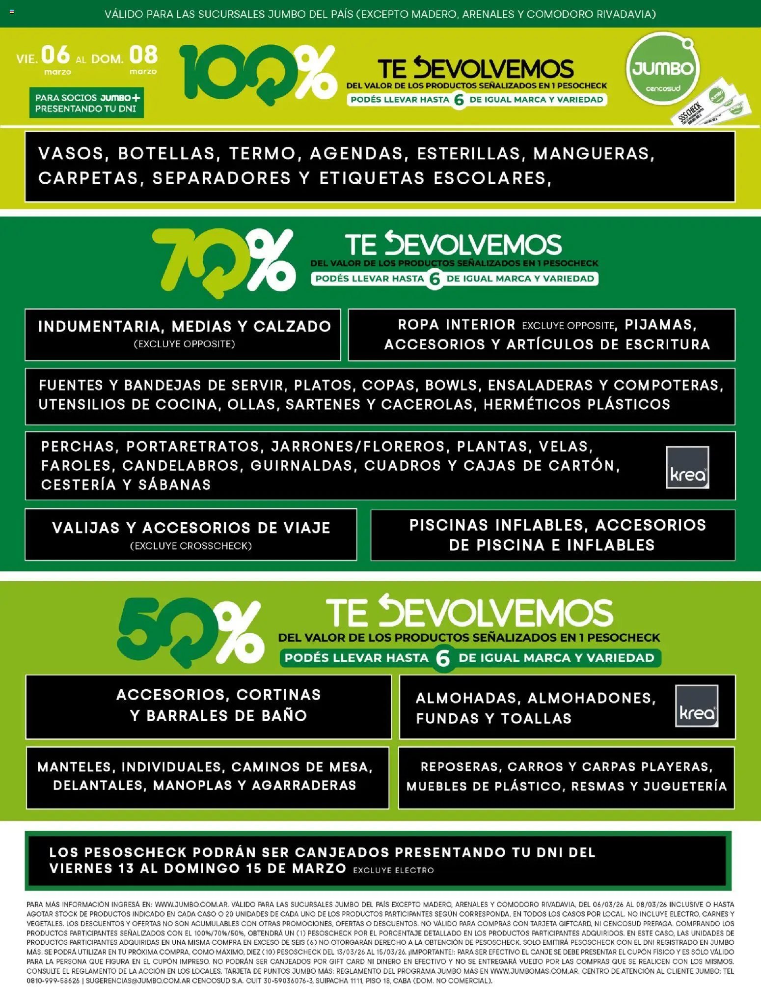 Jumbo ofertas Neuquén │ válido desde el 06.03.2026 | Página: 5 | Productos: Caso, Cortinas, Baño, Té