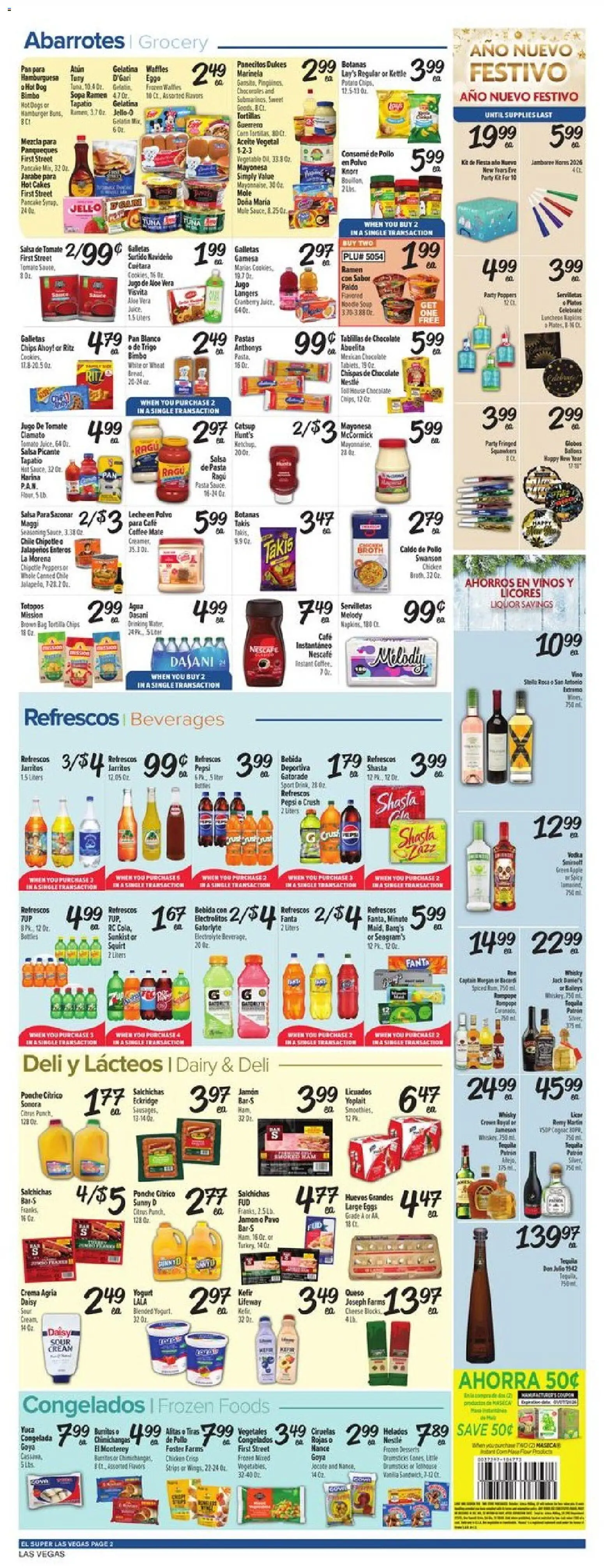 El Super Weekly Ad - NV - valid from 24.12.2025 | Page: 2 | Products: Yogurt, Coffee, Chocolate, Chips
