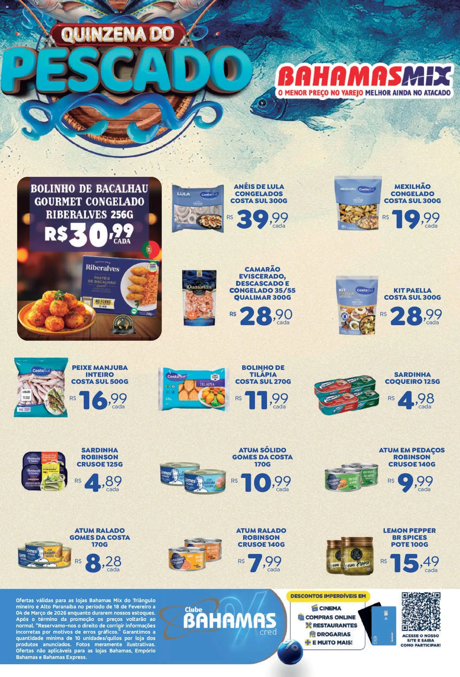Bahamas Mix Folheto - válido de 18.02.2026 | Página: 2 | Produtos: Forno, Tilápia, Peixe, Atum