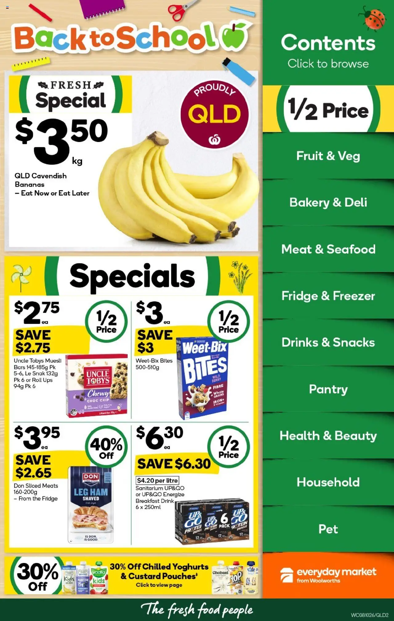Woolworths catalogue - valid from 08.10.2025 | Page: 2 | Products: Ham, Bananas, Meat, Fridge